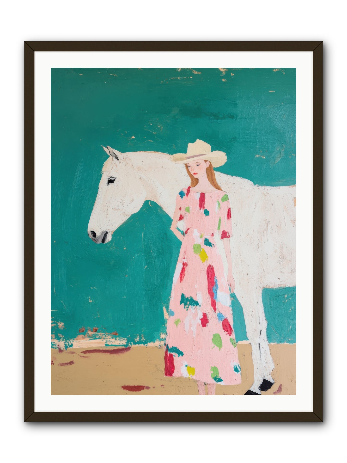 Beneath the Turquoise Sky -- Framed Print - Black 30x40