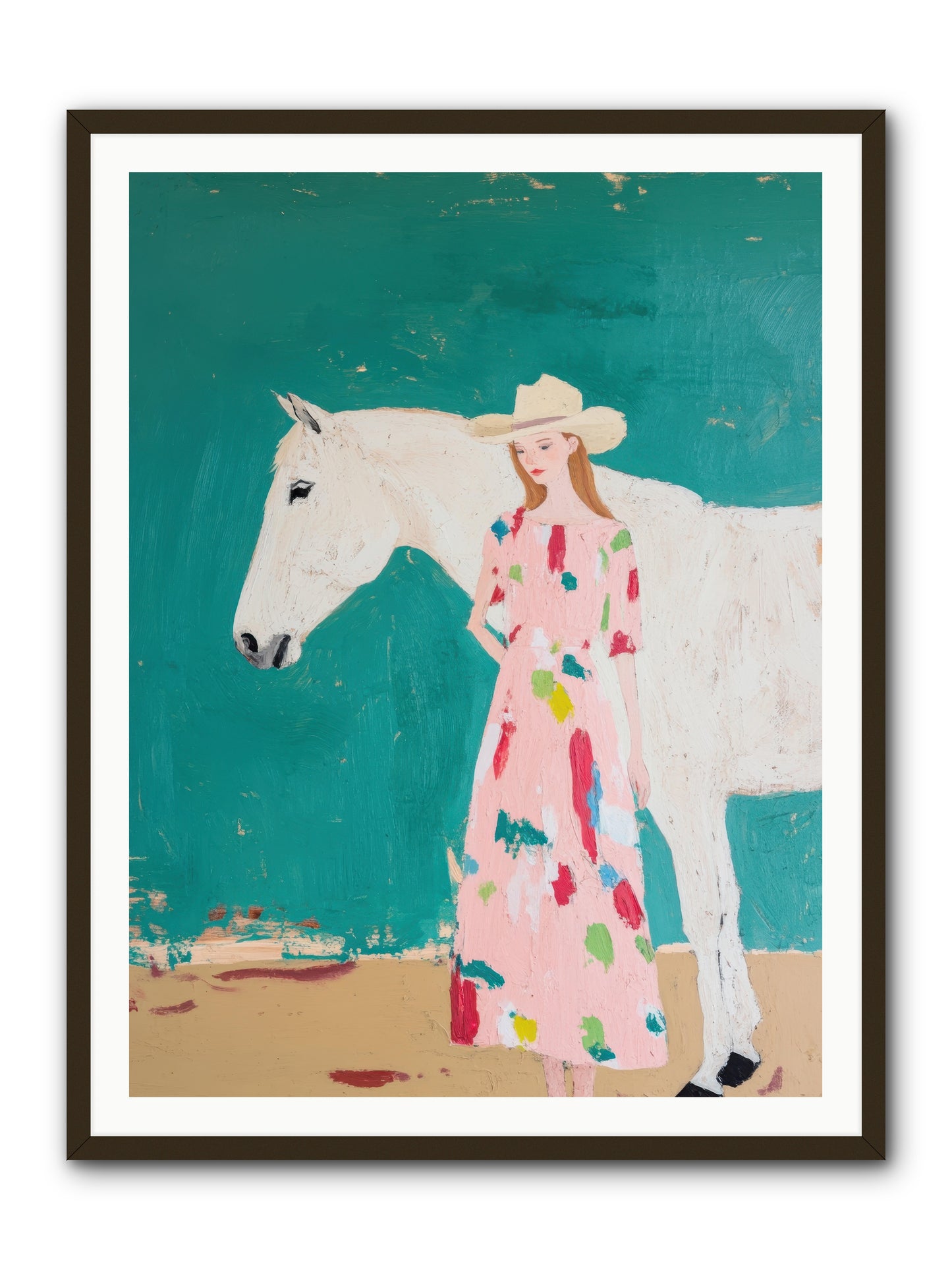 Beneath the Turquoise Sky -- Framed Print - Black 36x48