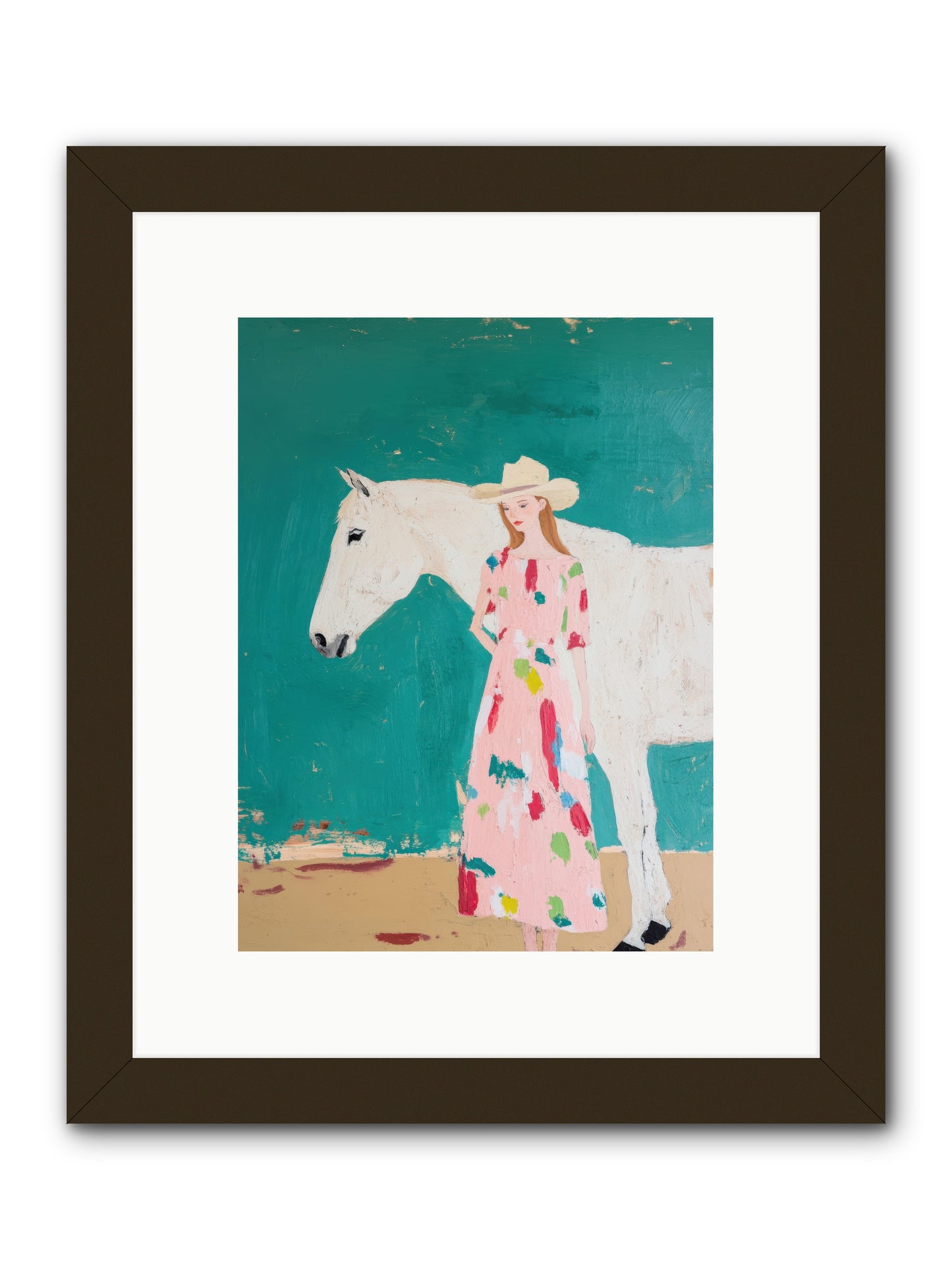 Beneath the Turquoise Sky -- Framed Print - Black 9x12