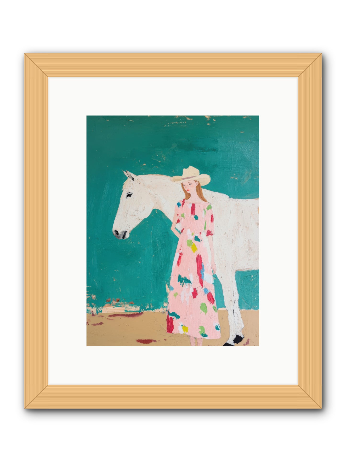 Beneath the Turquoise Sky -- Framed Print - Natural 9x12