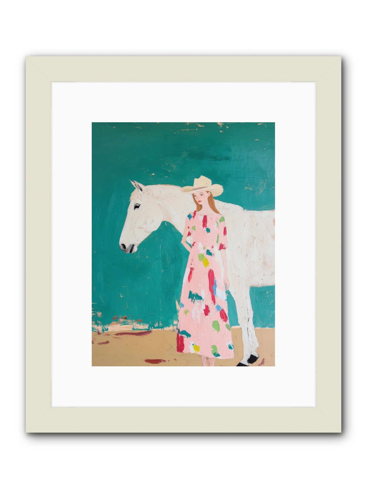 Beneath the Turquoise Sky -- Framed Print - White 9x12