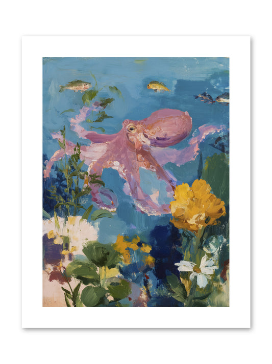 Beneath the Waves -- Paper Print 9x12