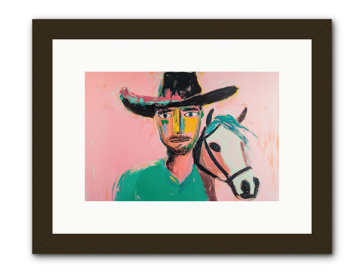 Bent Nail Ranch -- Framed Print - Black 12x8
