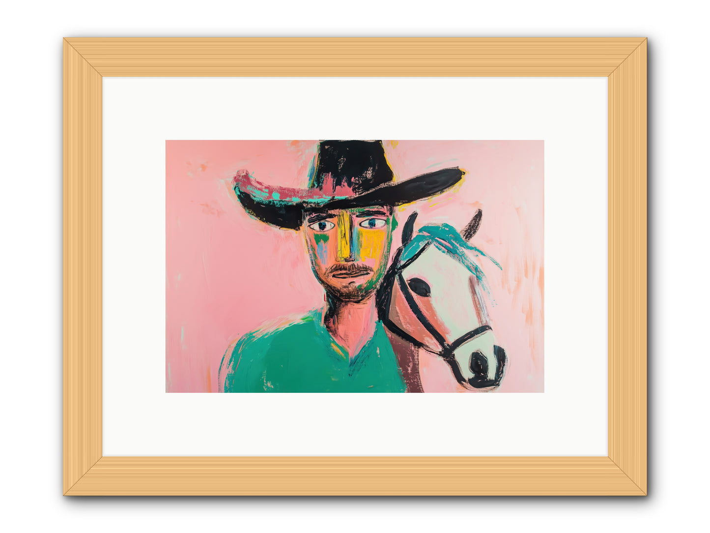Bent Nail Ranch -- Framed Print - Natural 12x8