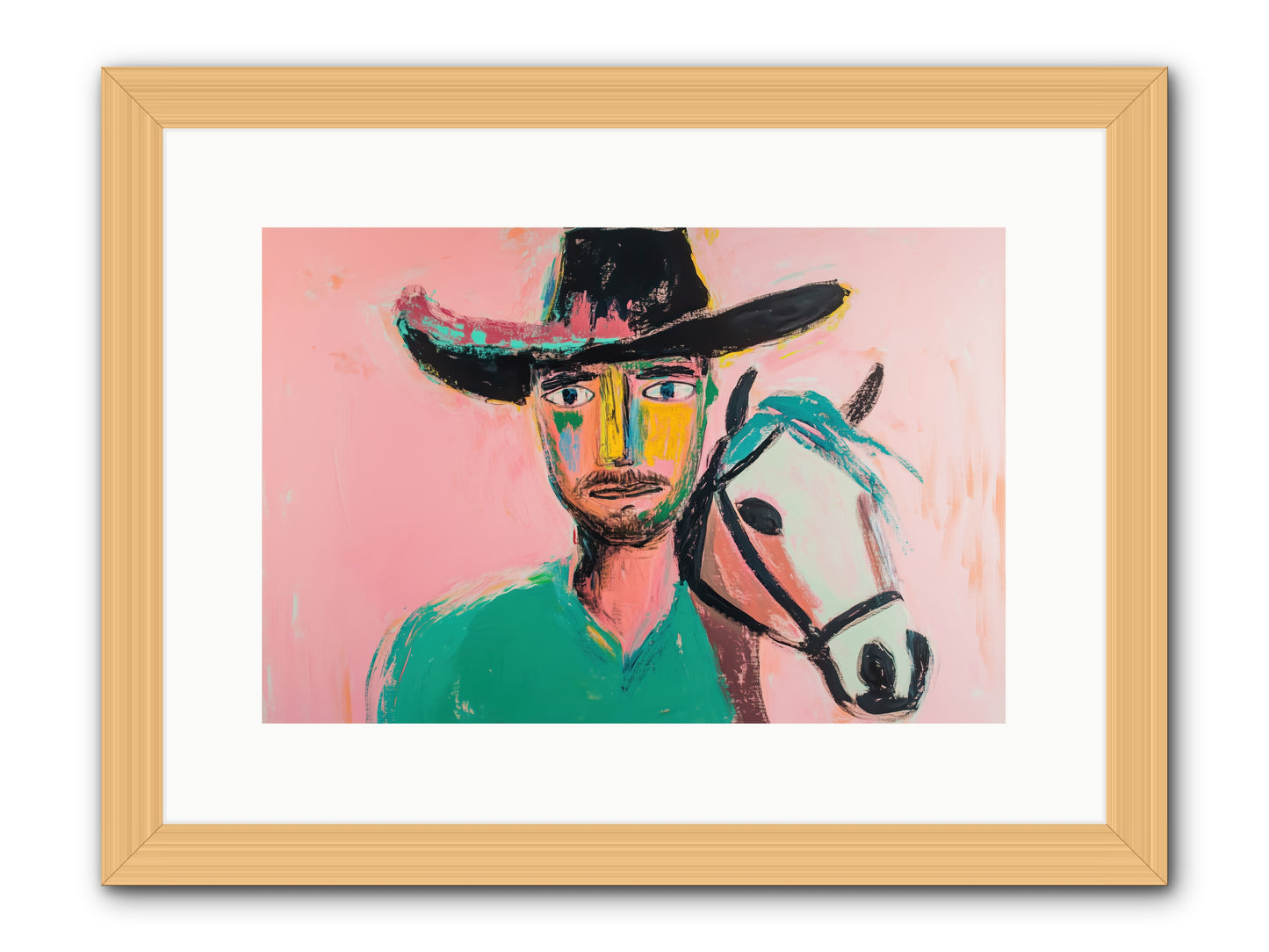 Bent Nail Ranch -- Framed Print - Natural 15x10