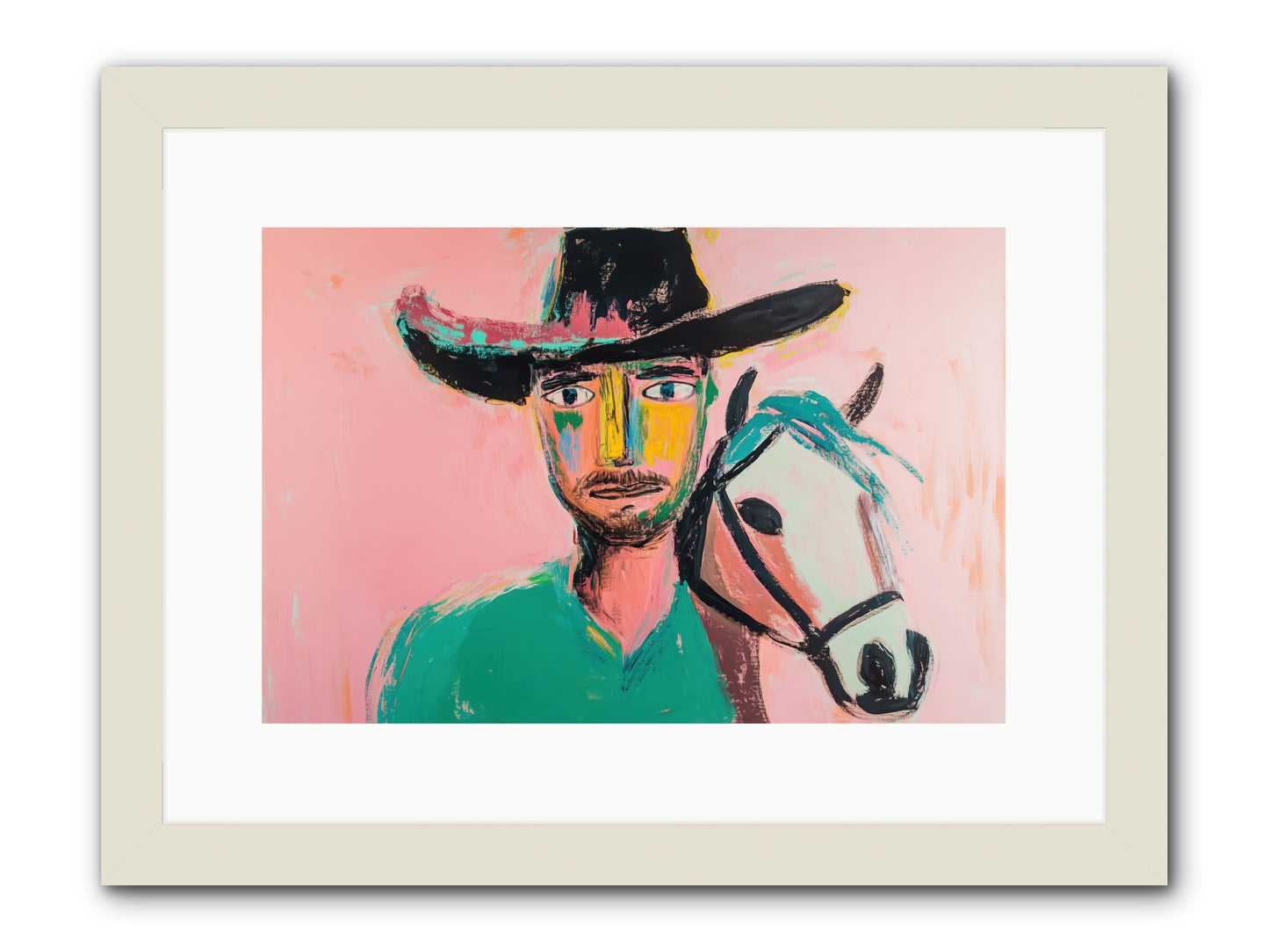 Bent Nail Ranch -- Framed Print - White 15x10