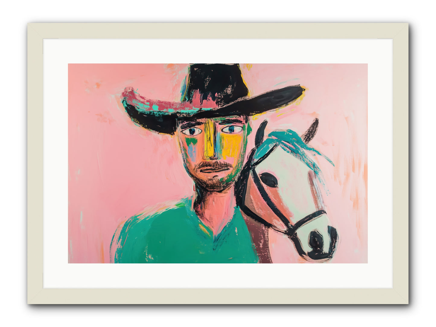 Bent Nail Ranch -- Framed Print - White 24x16
