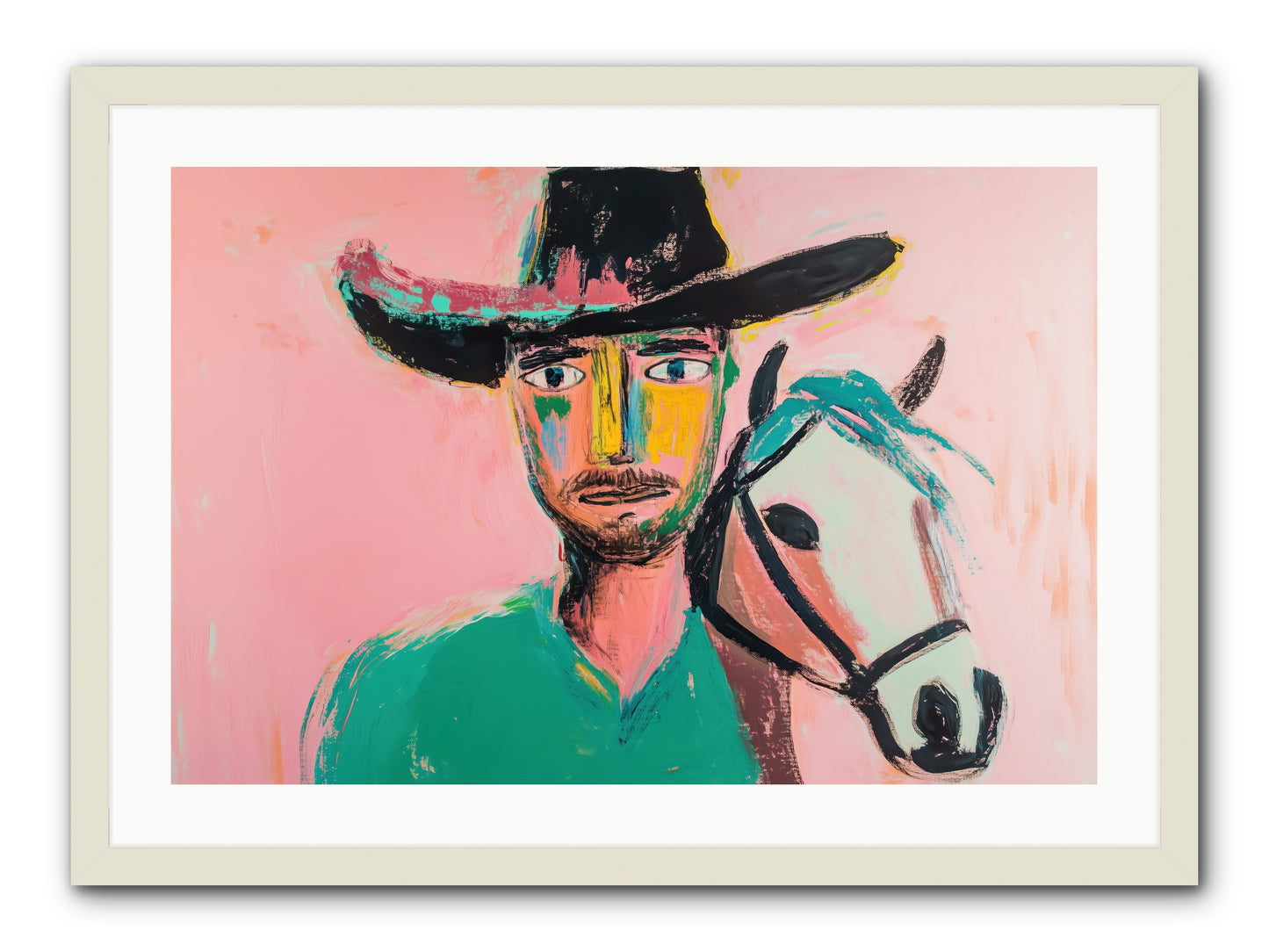 Bent Nail Ranch -- Framed Print - White 30x20