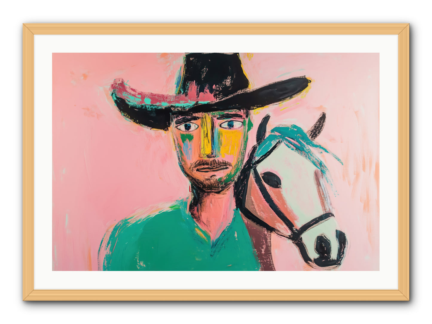 Bent Nail Ranch -- Framed Print - Natural 36x24