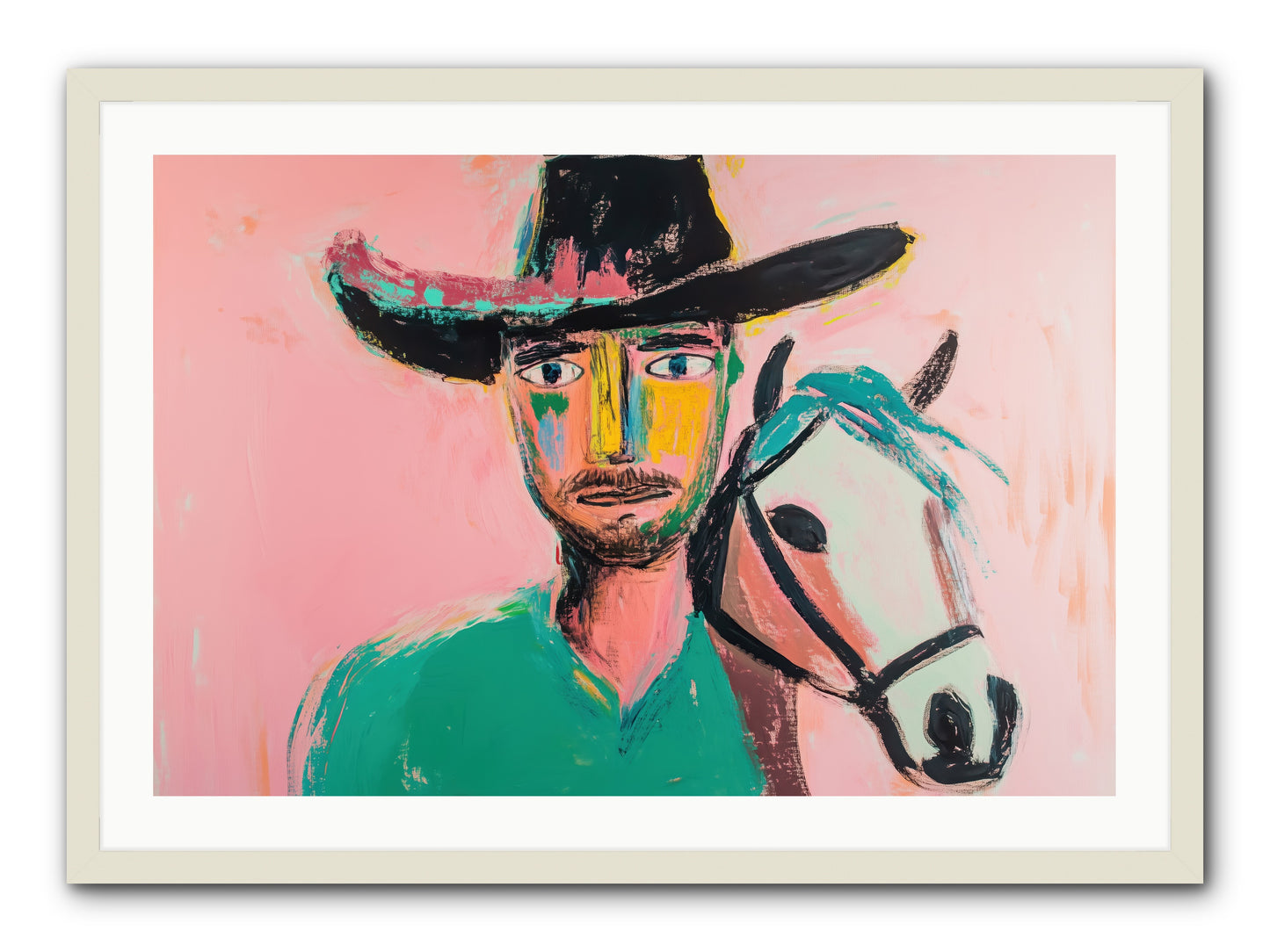 Bent Nail Ranch -- Framed Print - White 36x24