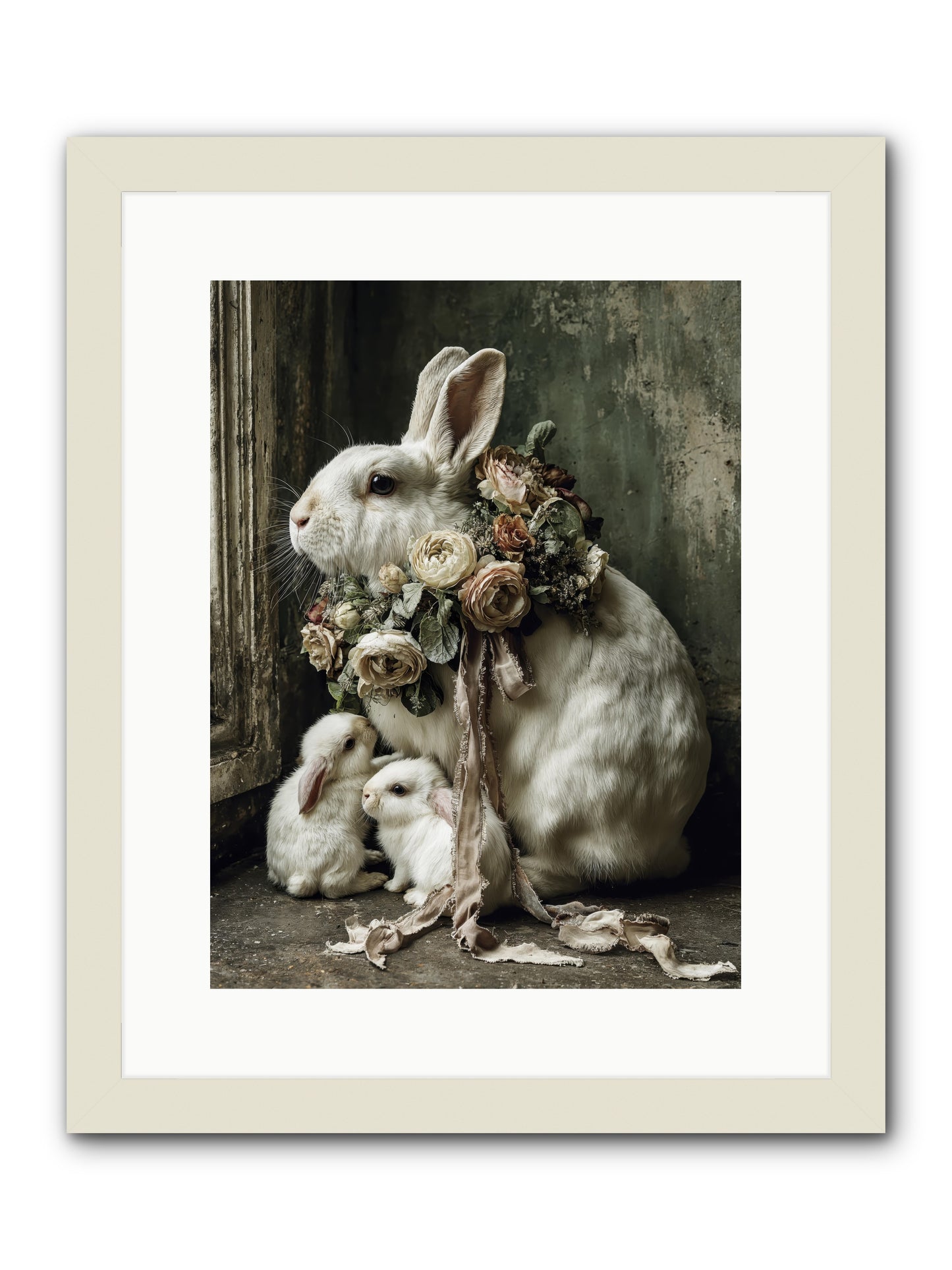 Bernadette -- Framed Print - White 12x16