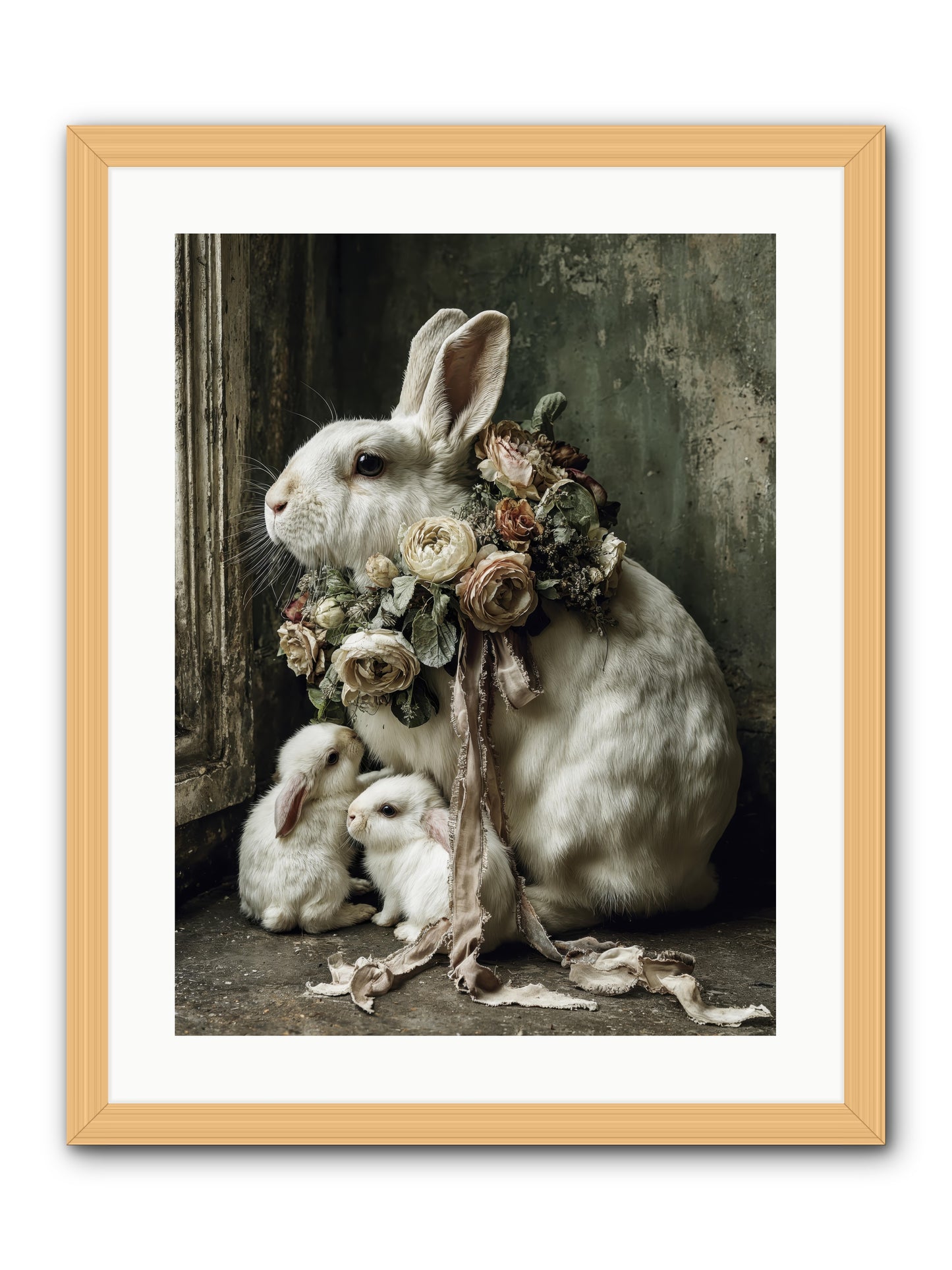 Bernadette -- Framed Print - Natural 18x24