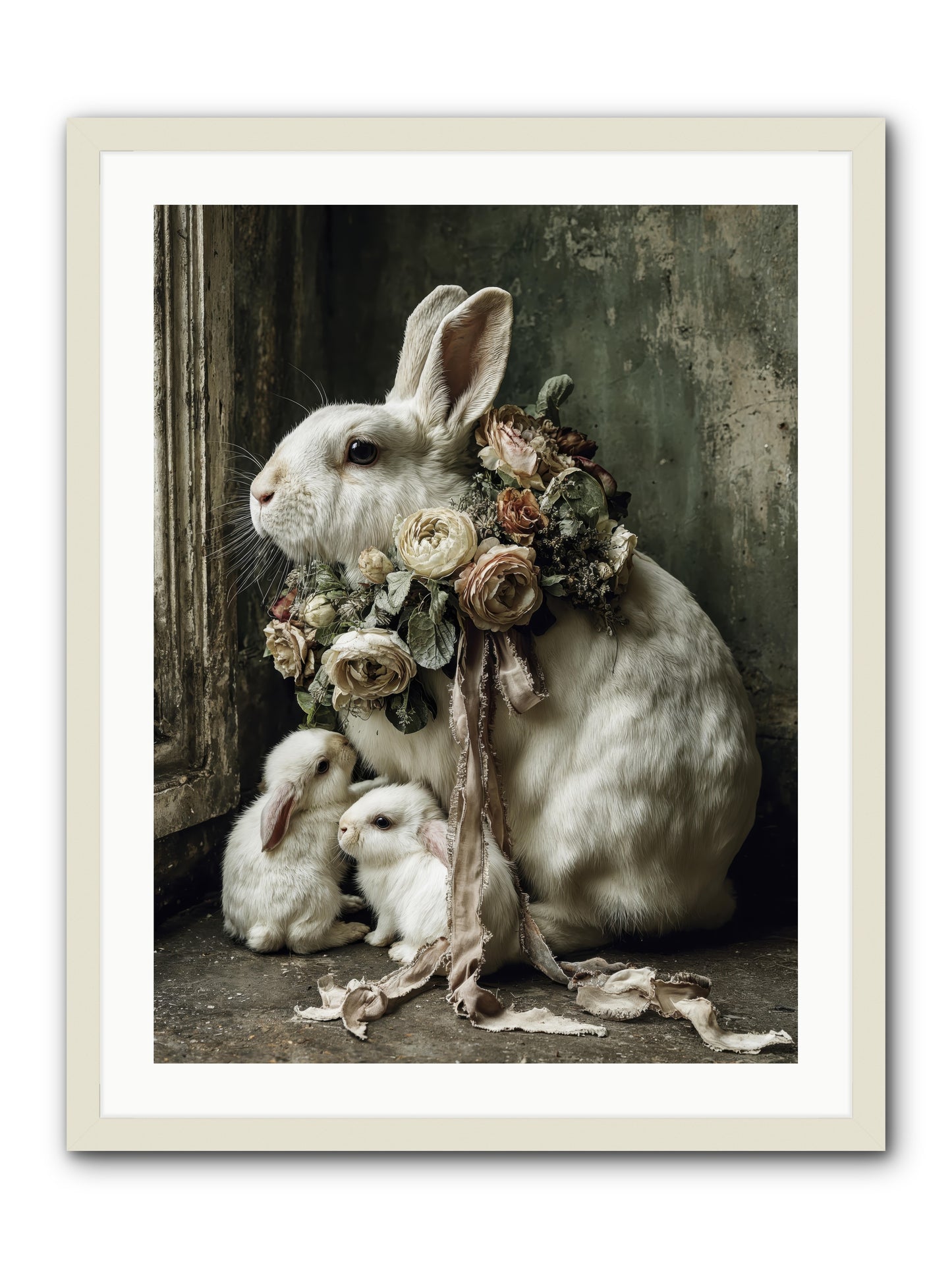 Bernadette -- Framed Print - White 24x32