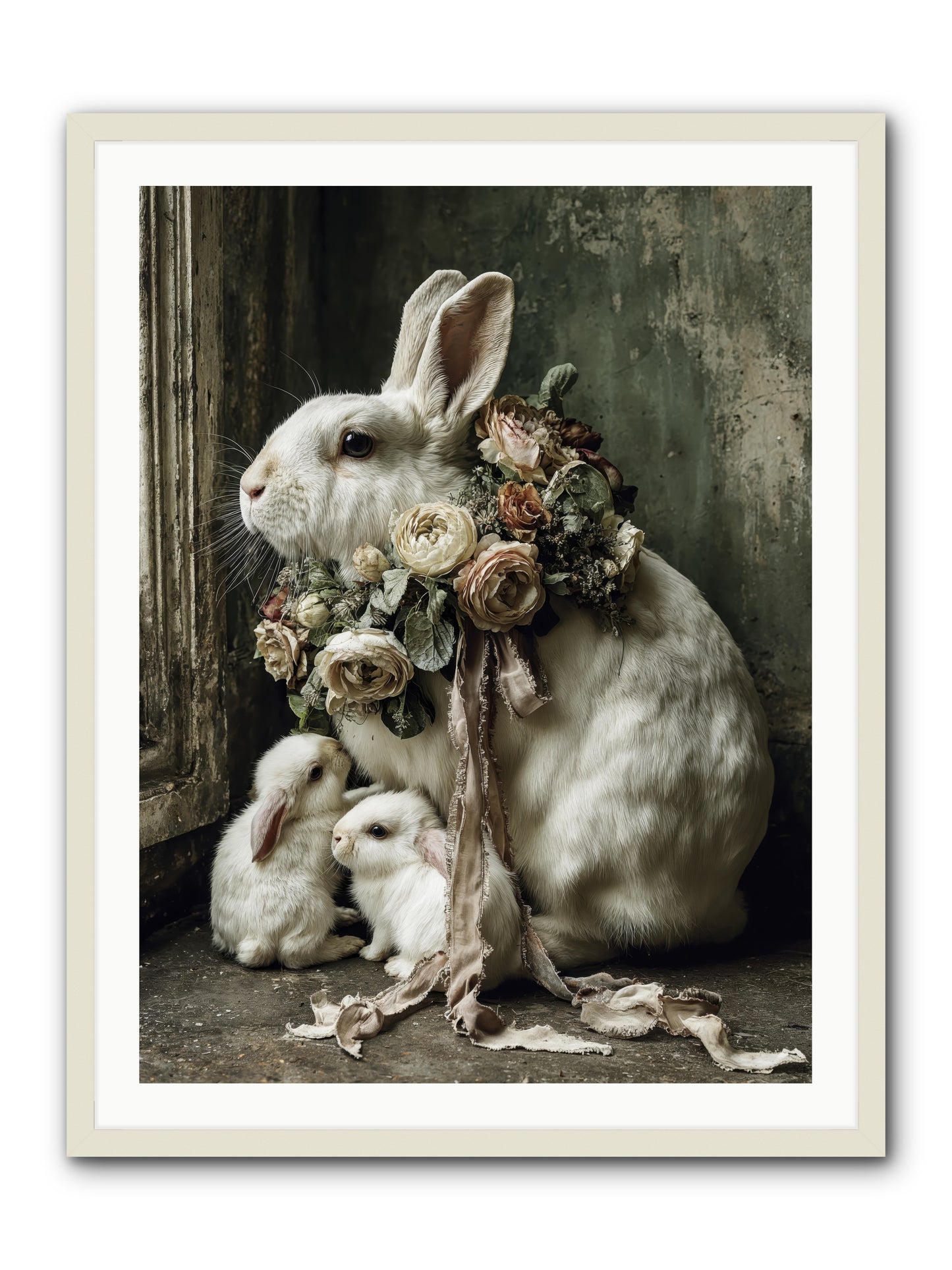Bernadette -- Framed Print - White 30x40