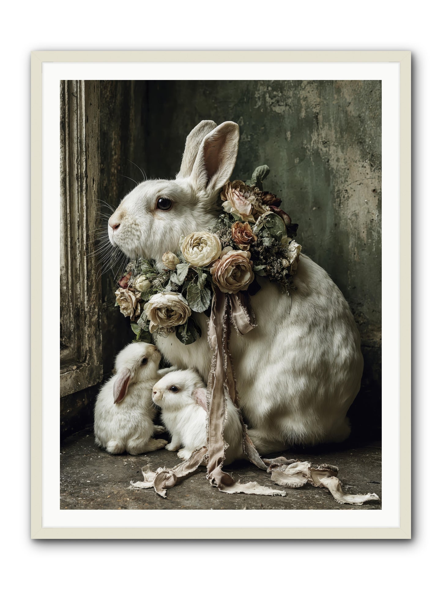 Bernadette -- Framed Print - White 36x48