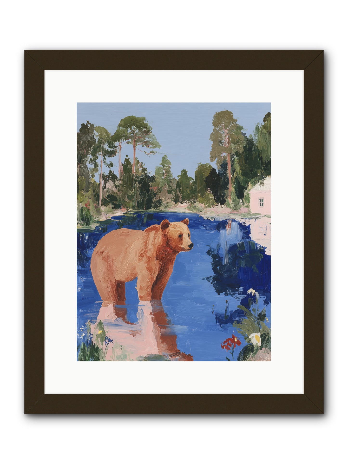 Berry Thief -- Framed Print - Black 12x16