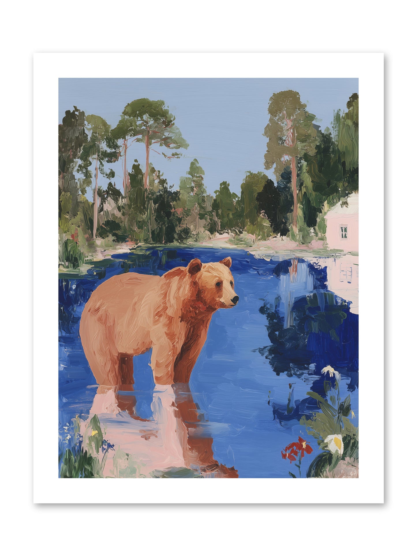 Berry Thief -- Loose Canvas Print 12x16