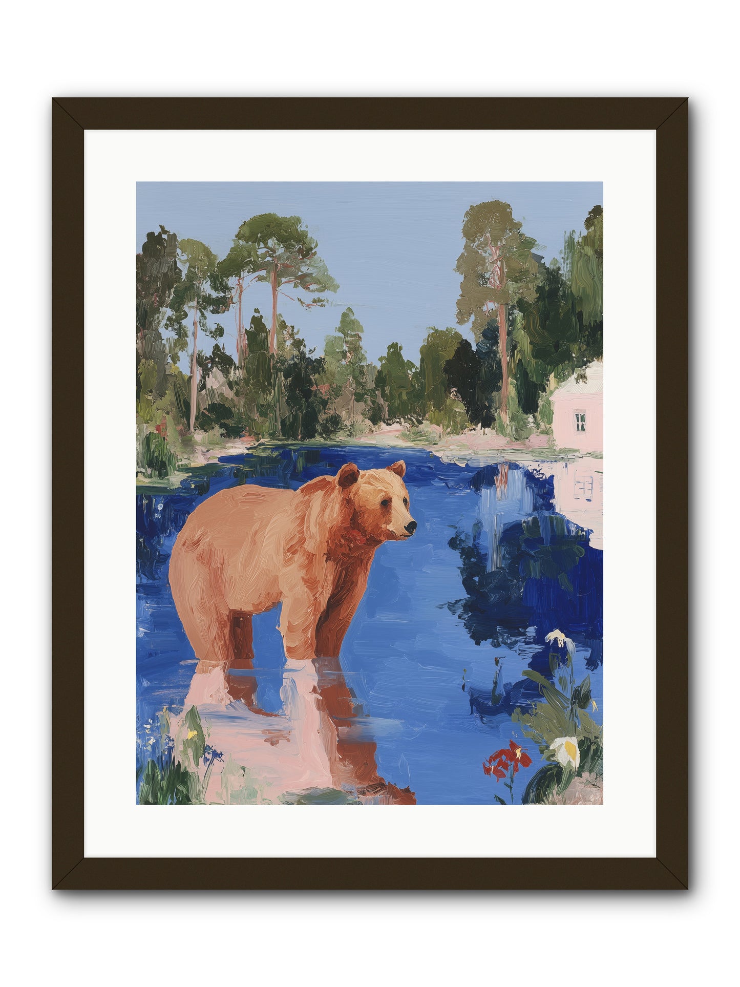 Berry Thief -- Framed Print - Black 18x24
