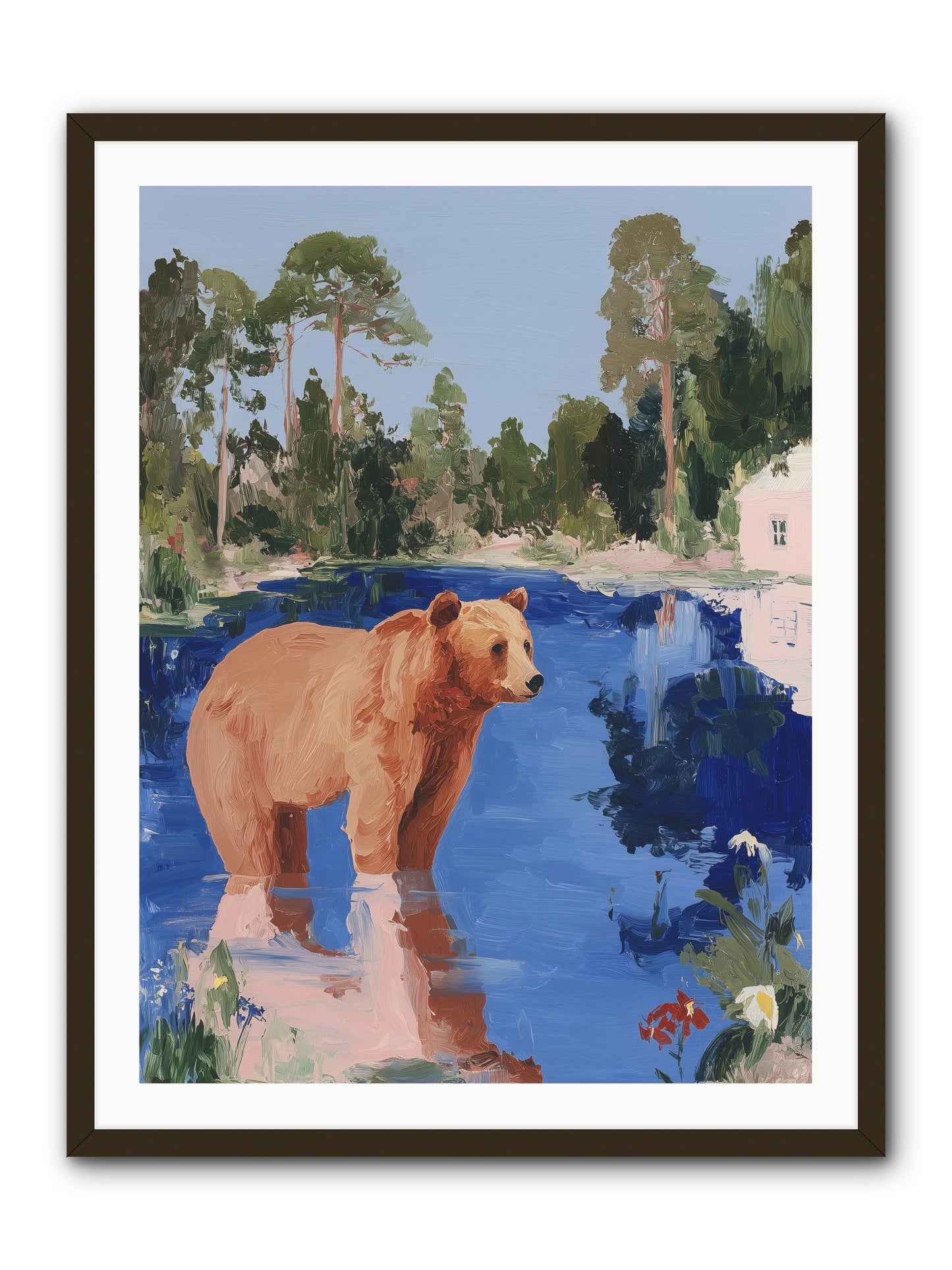 Berry Thief -- Framed Print - Black 30x40