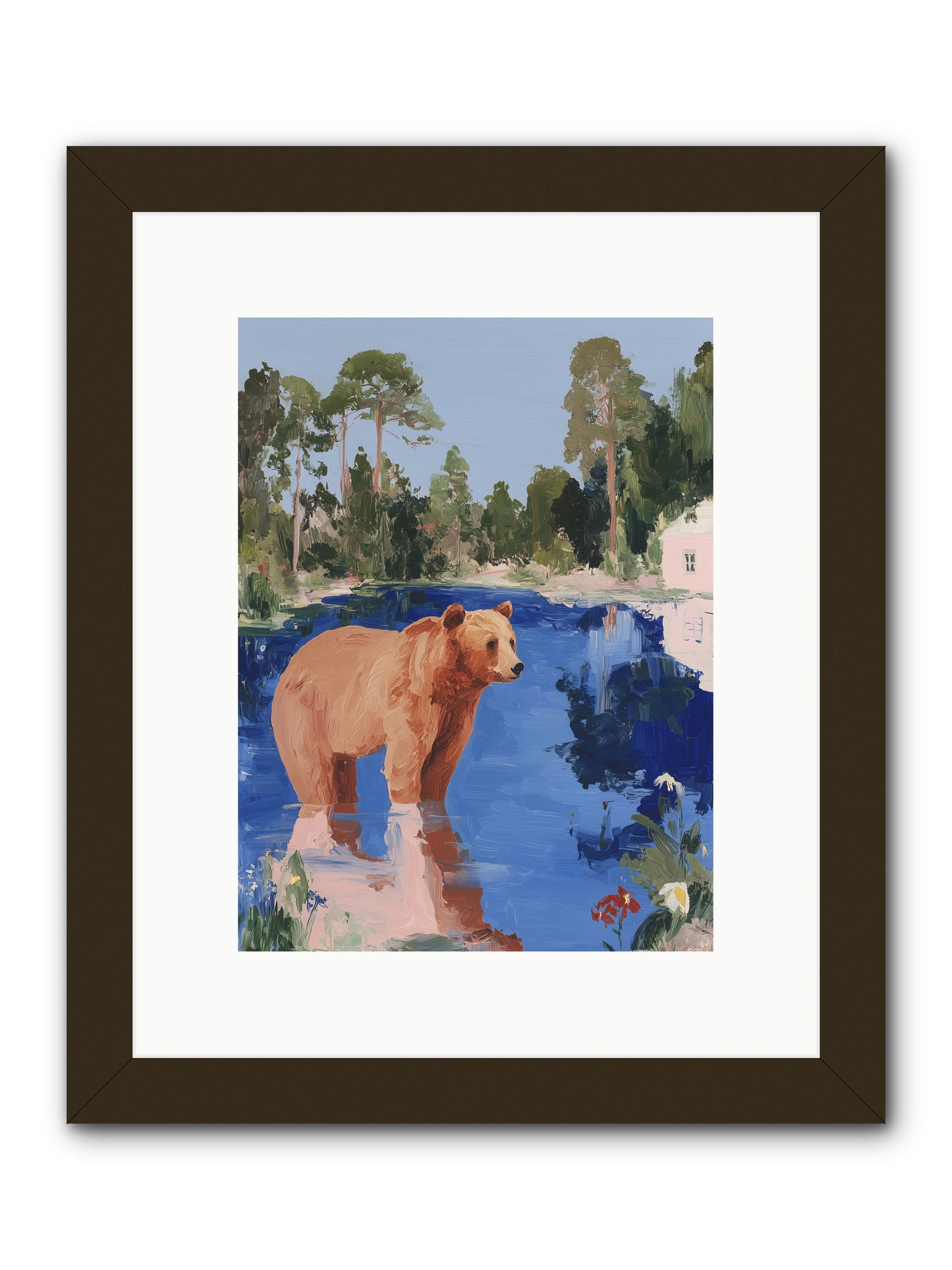Berry Thief -- Framed Print - Black 9x12