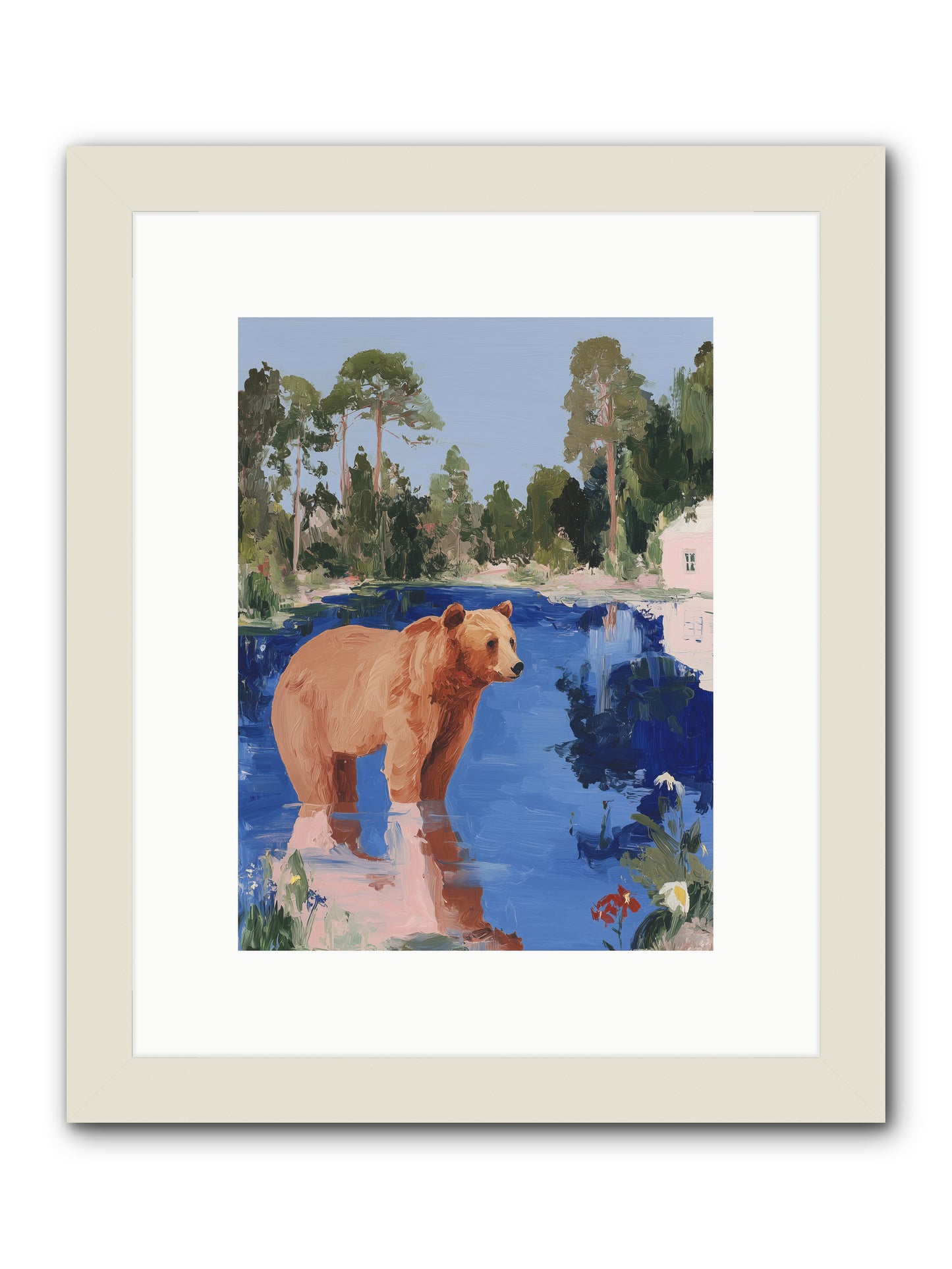 Berry Thief -- Framed Print - White 9x12
