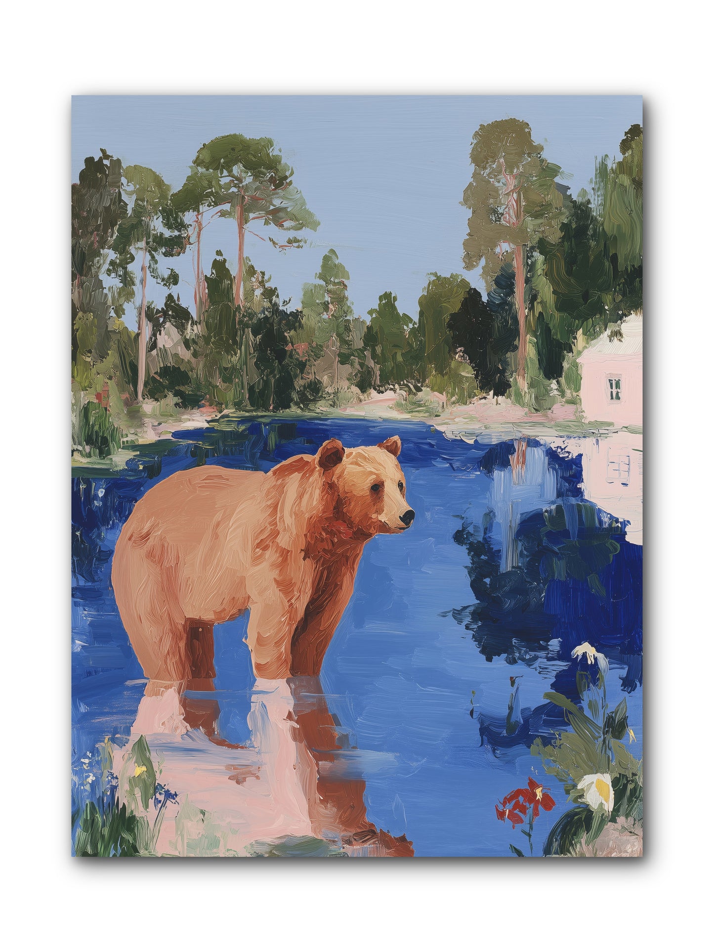 Berry Thief -- Wrapped Canvas 9x12