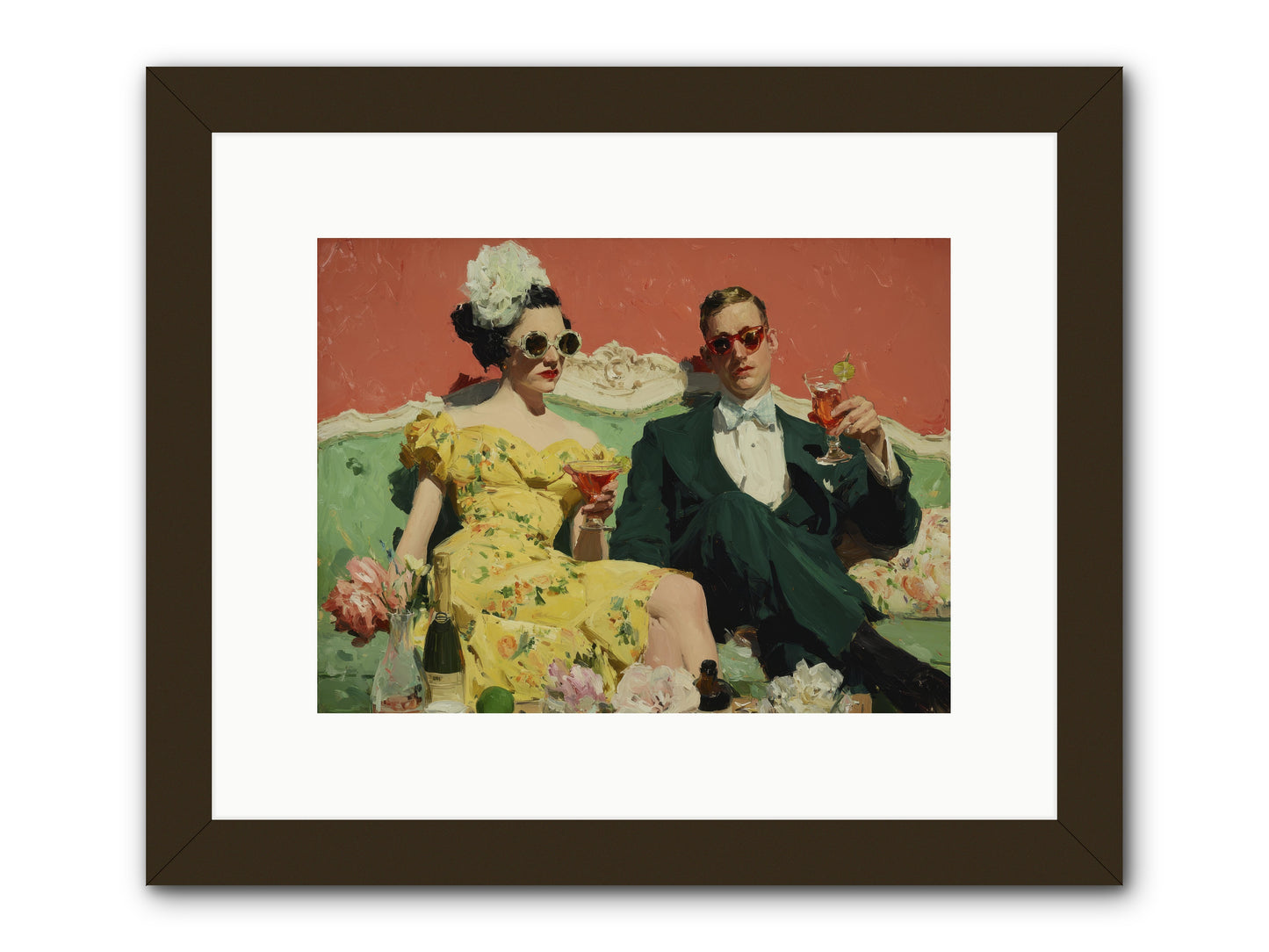 Best Company -- Framed Print - Black 12x9