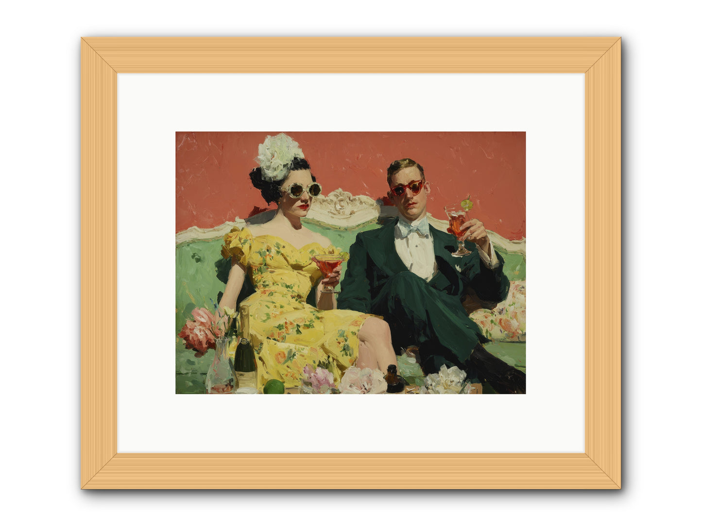 Best Company -- Framed Print - Natural 12x9