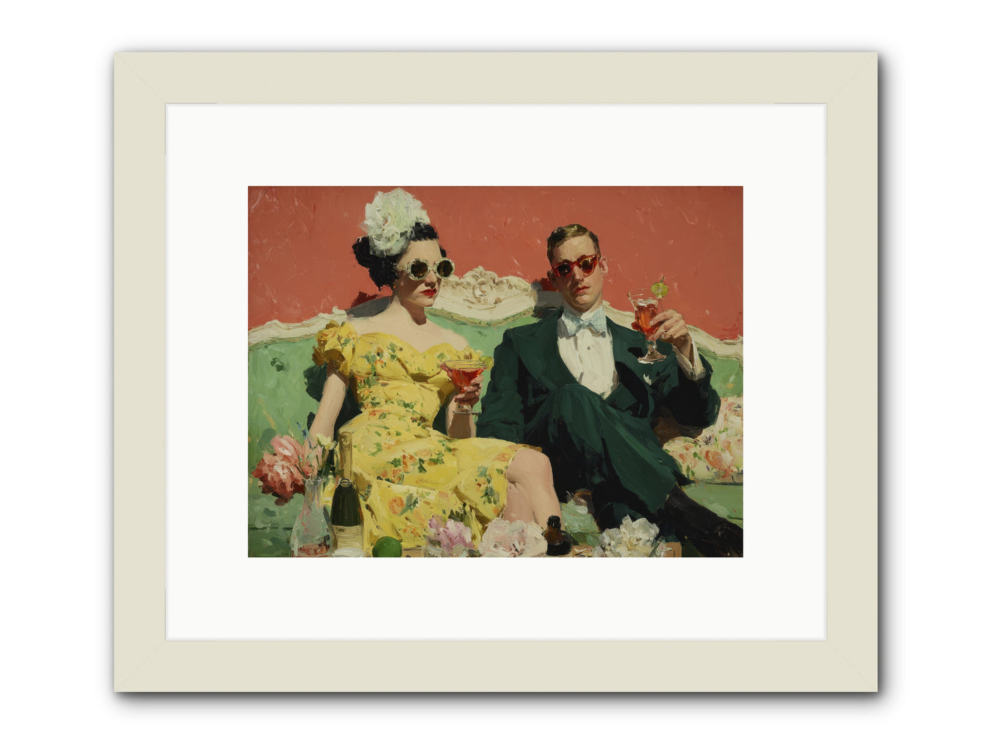 Best Company -- Framed Print - White 12x9