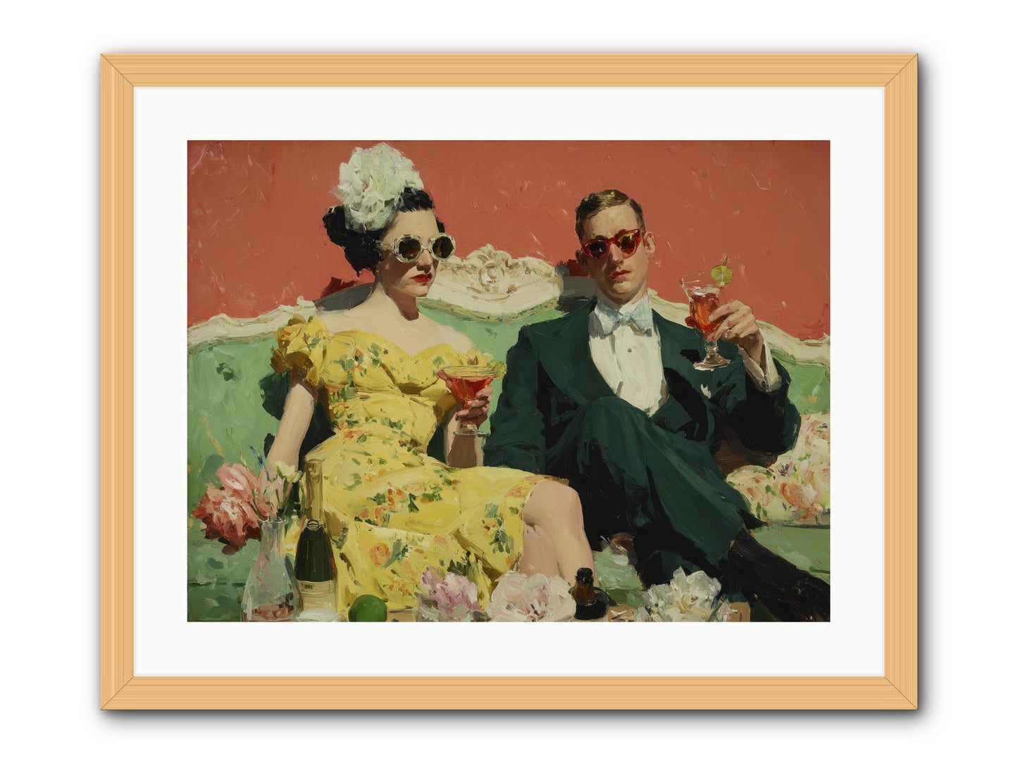 Best Company -- Framed Print - Natural 24x18