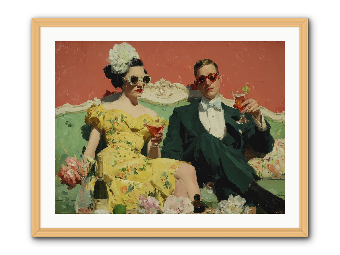 Best Company -- Framed Print - Natural 32x24