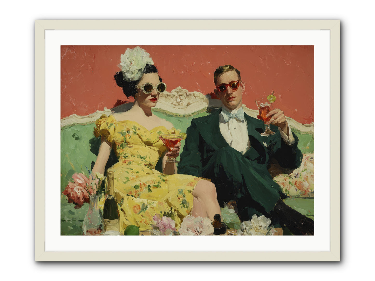 Best Company -- Framed Print - White 32x24