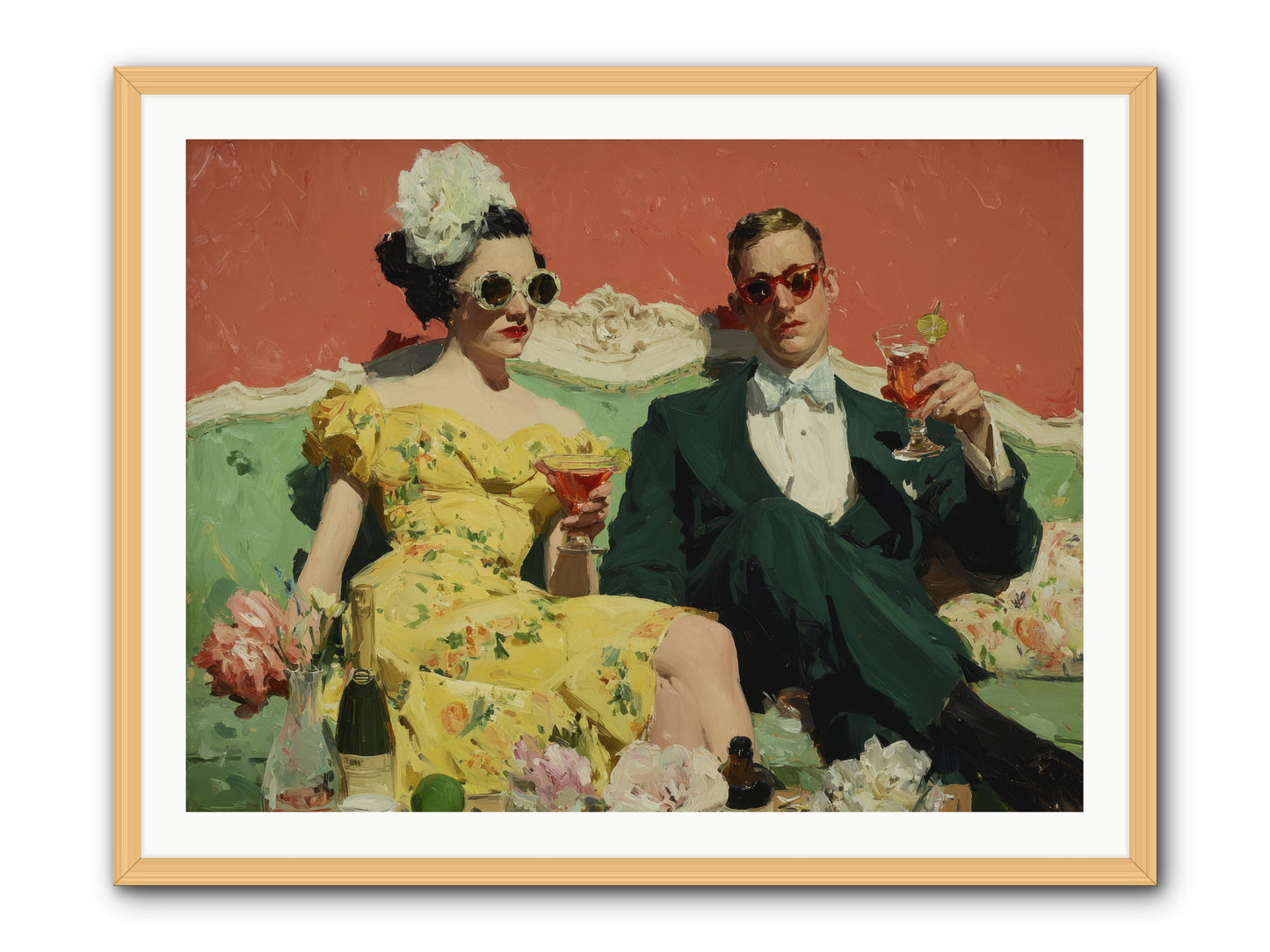 Best Company -- Framed Print - Natural 40x30