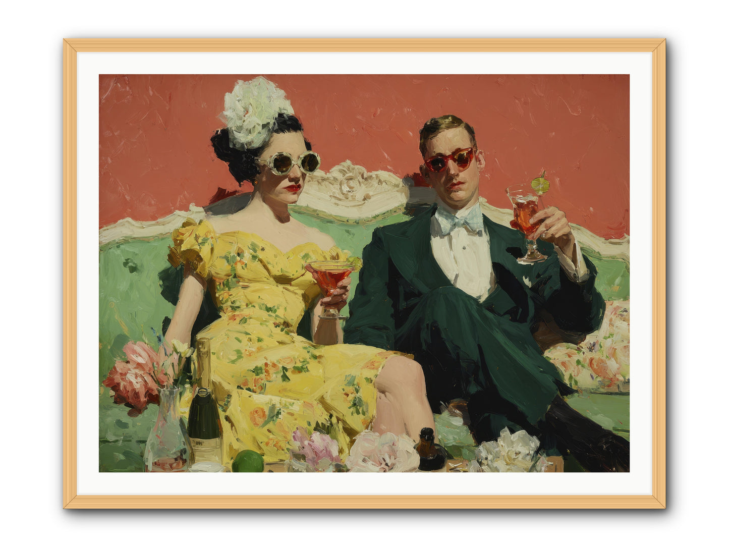 Best Company -- Framed Print - Natural 48x36