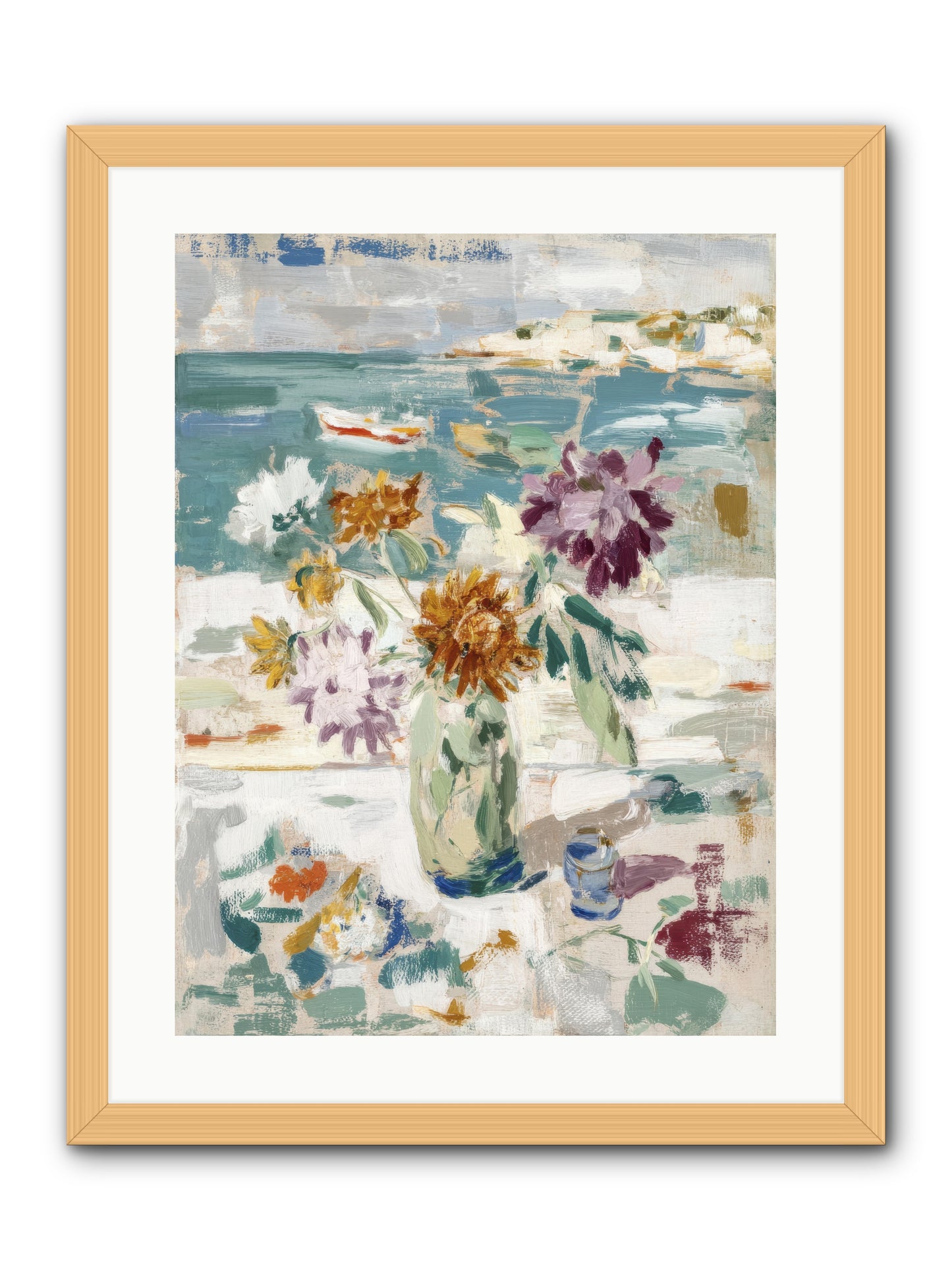 Between Blossom and Belonging -- Framed Print - Natural 18x24