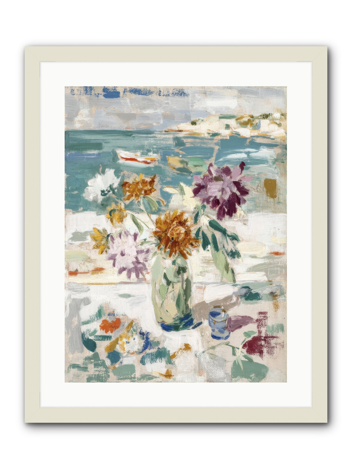 Between Blossom and Belonging -- Framed Print - White 18x24