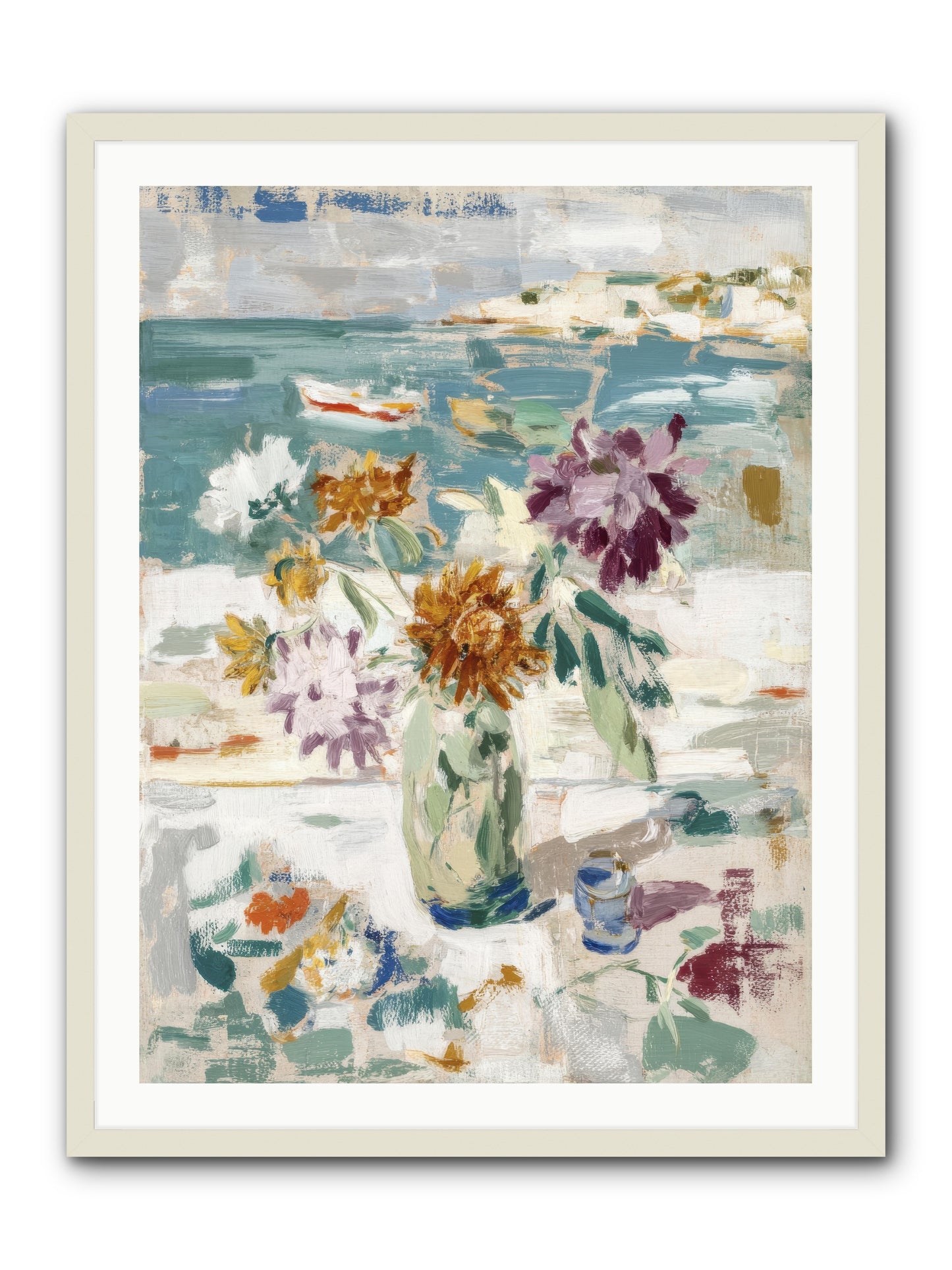 Between Blossom and Belonging -- Framed Print - White 30x40