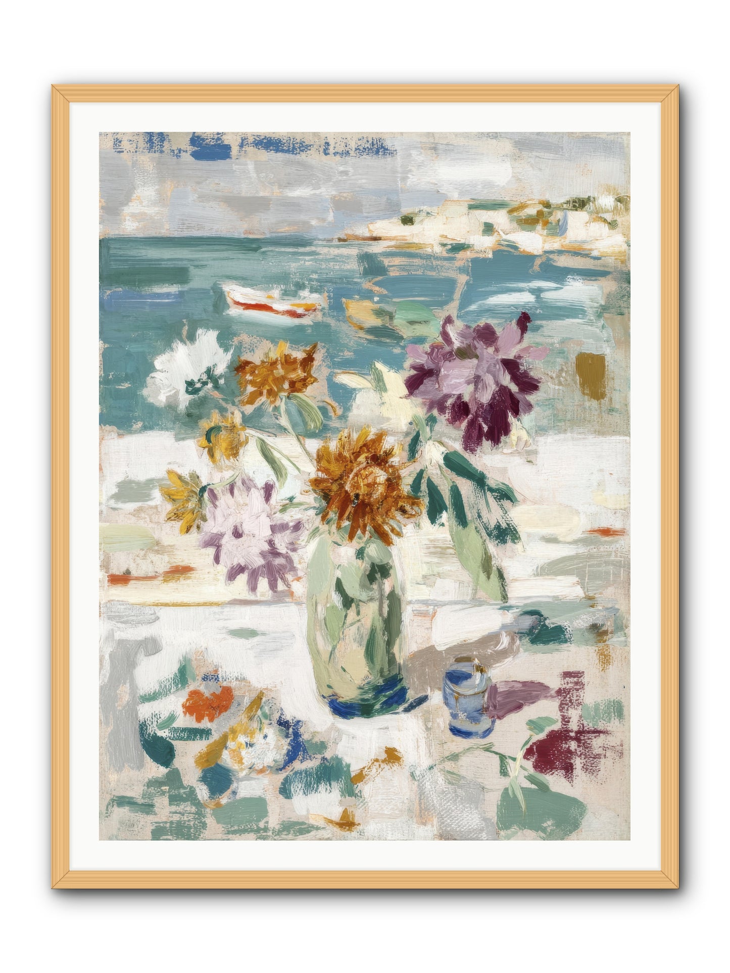 Between Blossom and Belonging -- Framed Print - Natural 36x48
