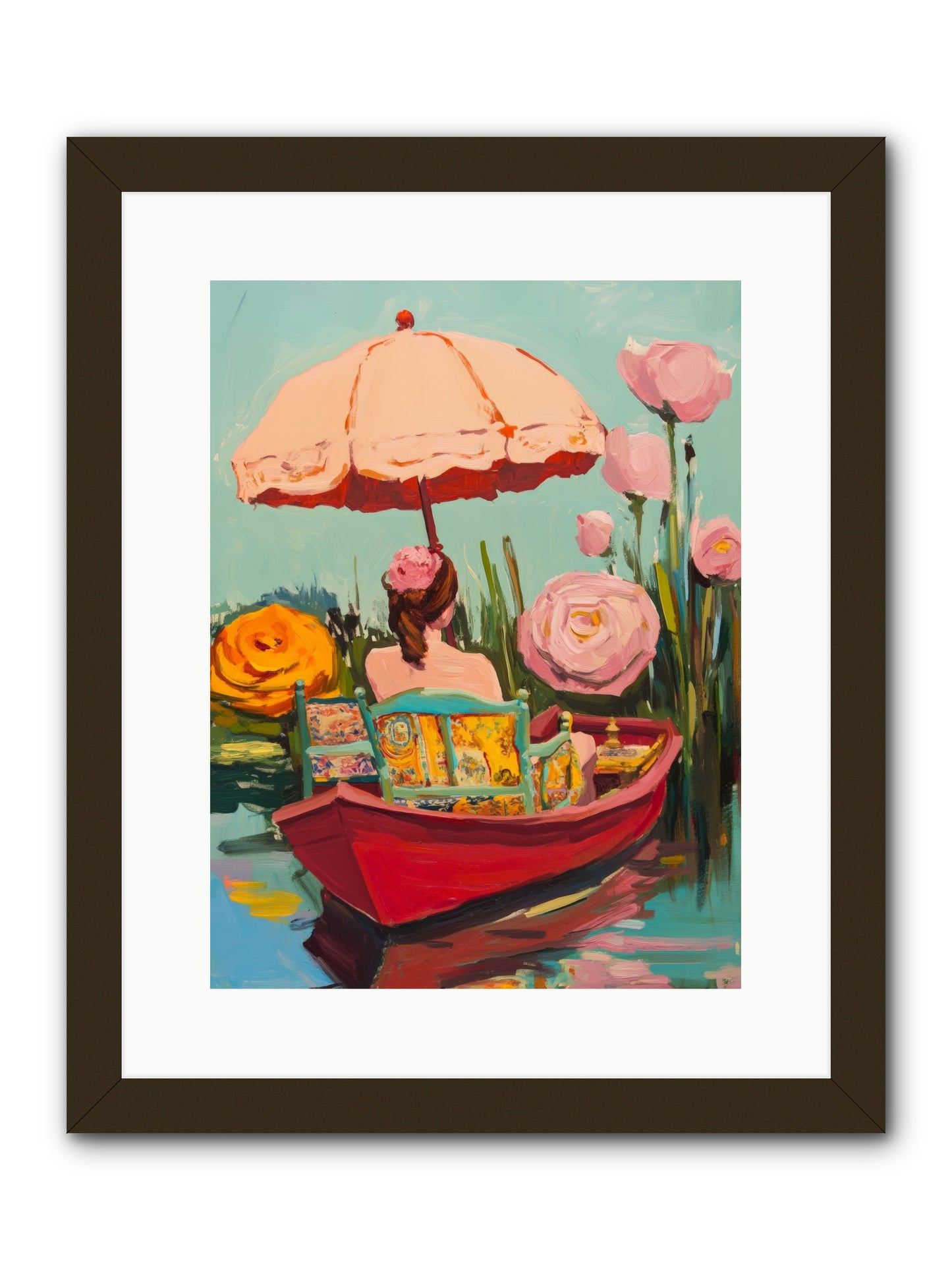 Between Blue BanksRez2 -- Framed Print - Black 12x16
