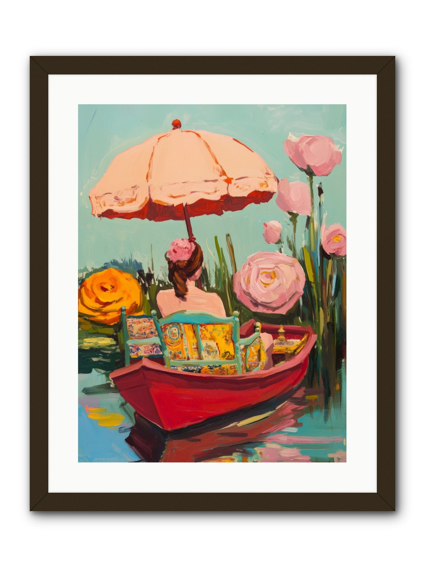 Between Blue BanksRez2 -- Framed Print - Black 18x24