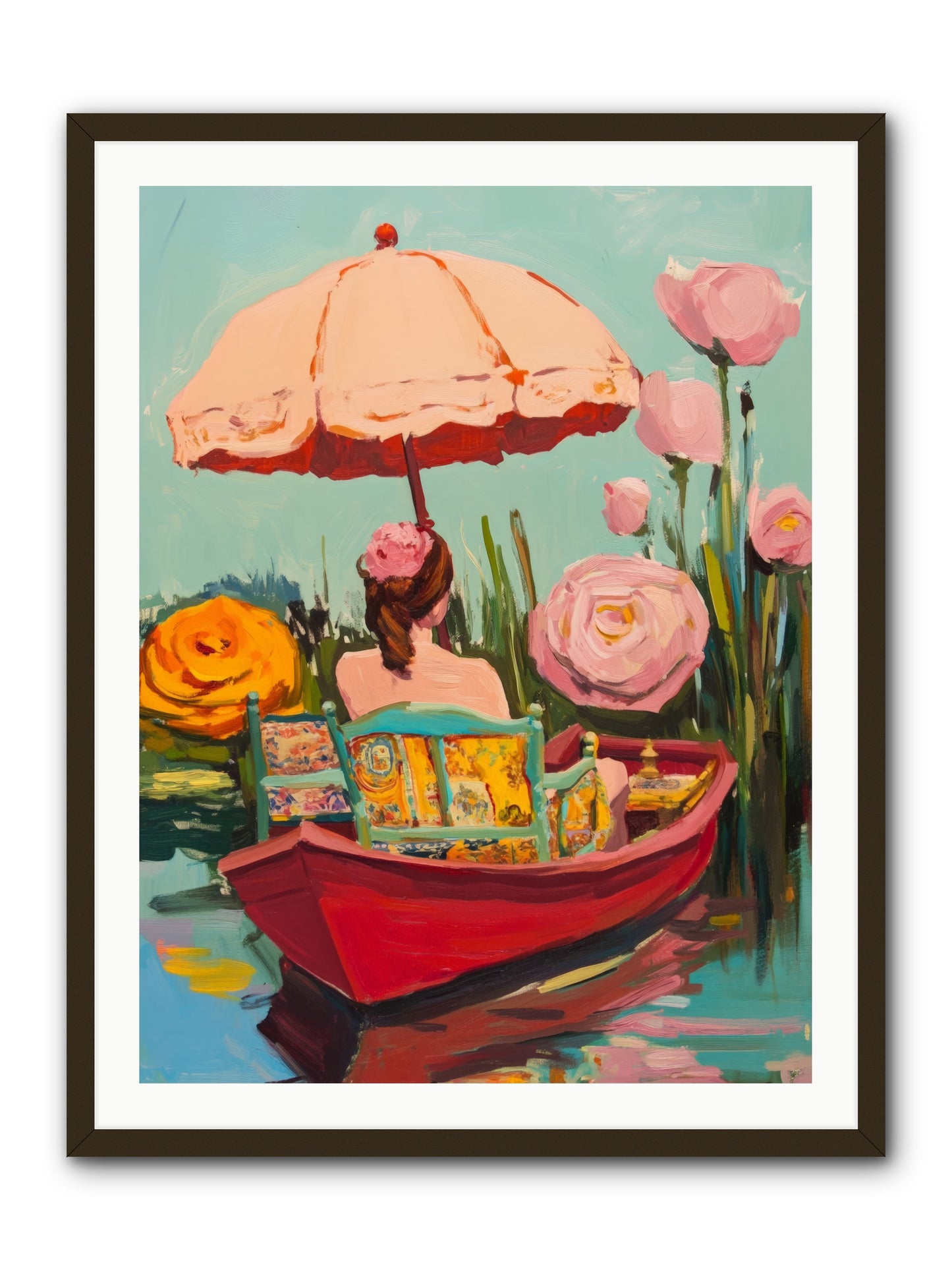 Between Blue BanksRez2 -- Framed Print - Black 30x40