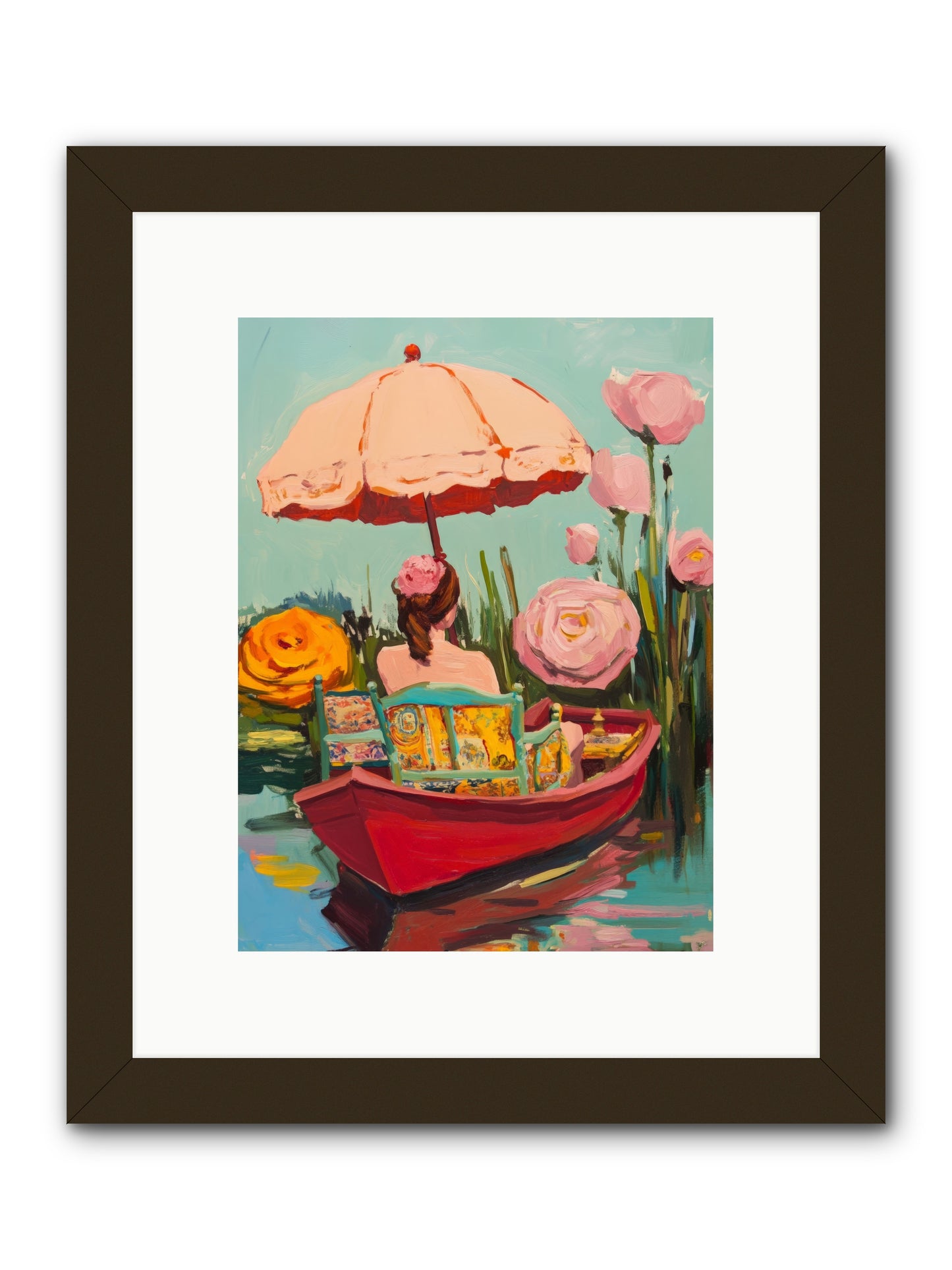 Between Blue BanksRez2 -- Framed Print - Black 9x12
