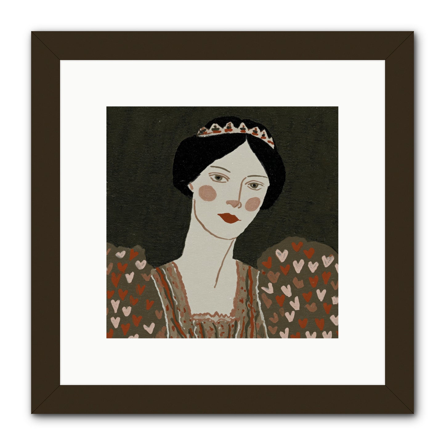 Between Desire And Devotion -- Framed Print - Black 10x10