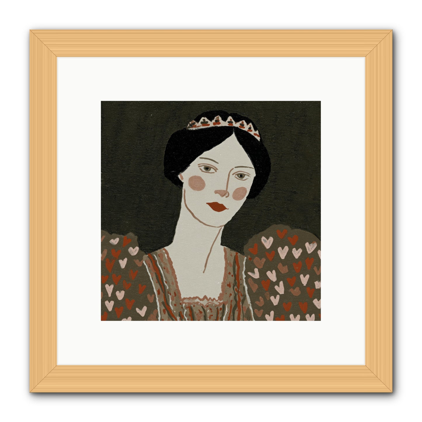Between Desire And Devotion -- Framed Print - Natural 10x10