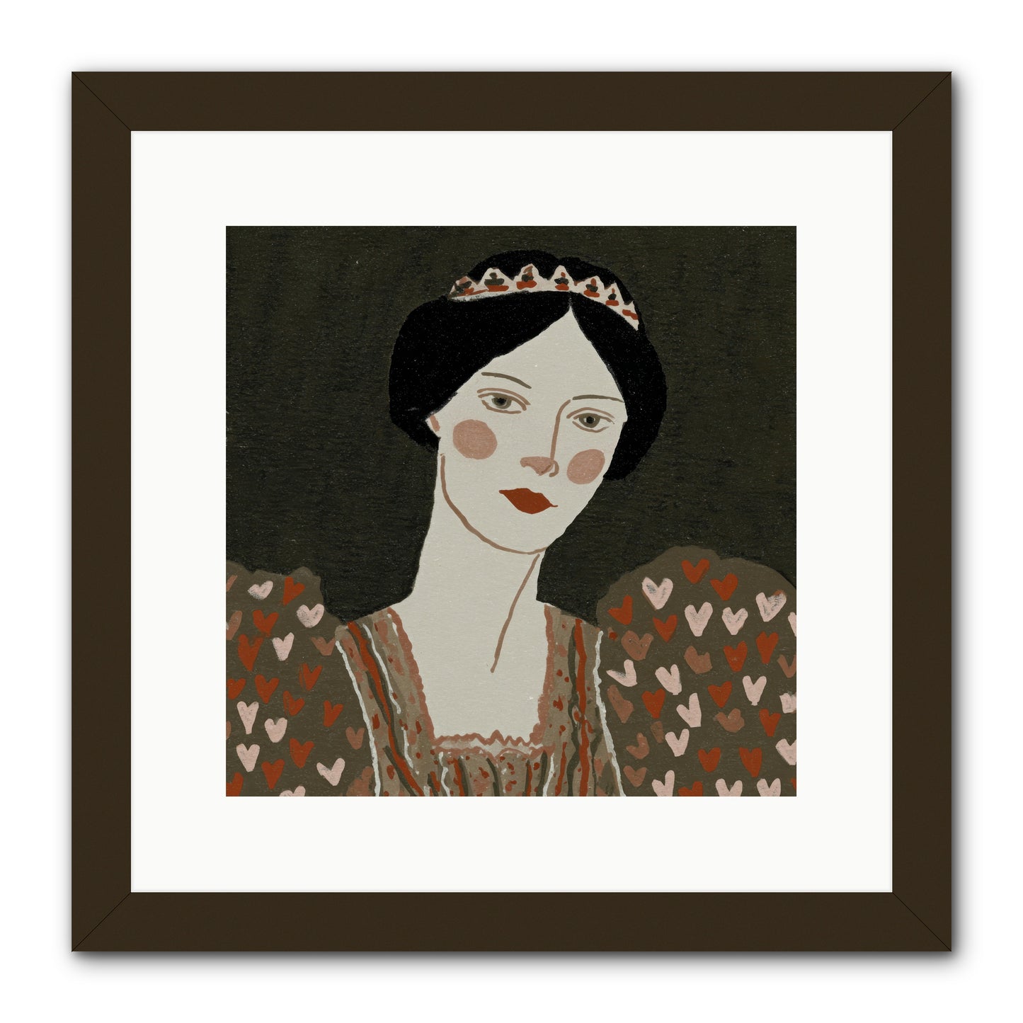 Between Desire And Devotion -- Framed Print - Black 12x12