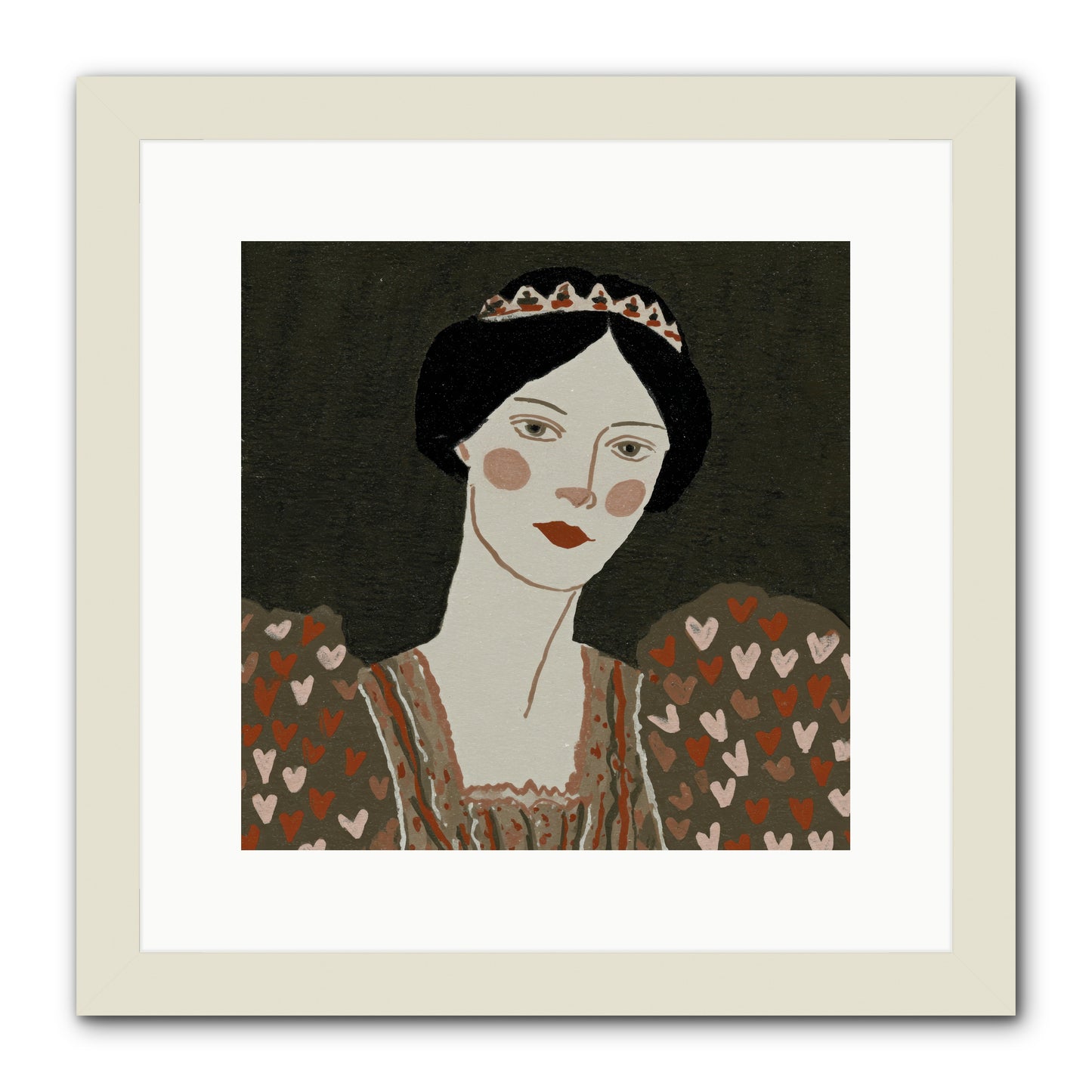 Between Desire And Devotion -- Framed Print - White 12x12
