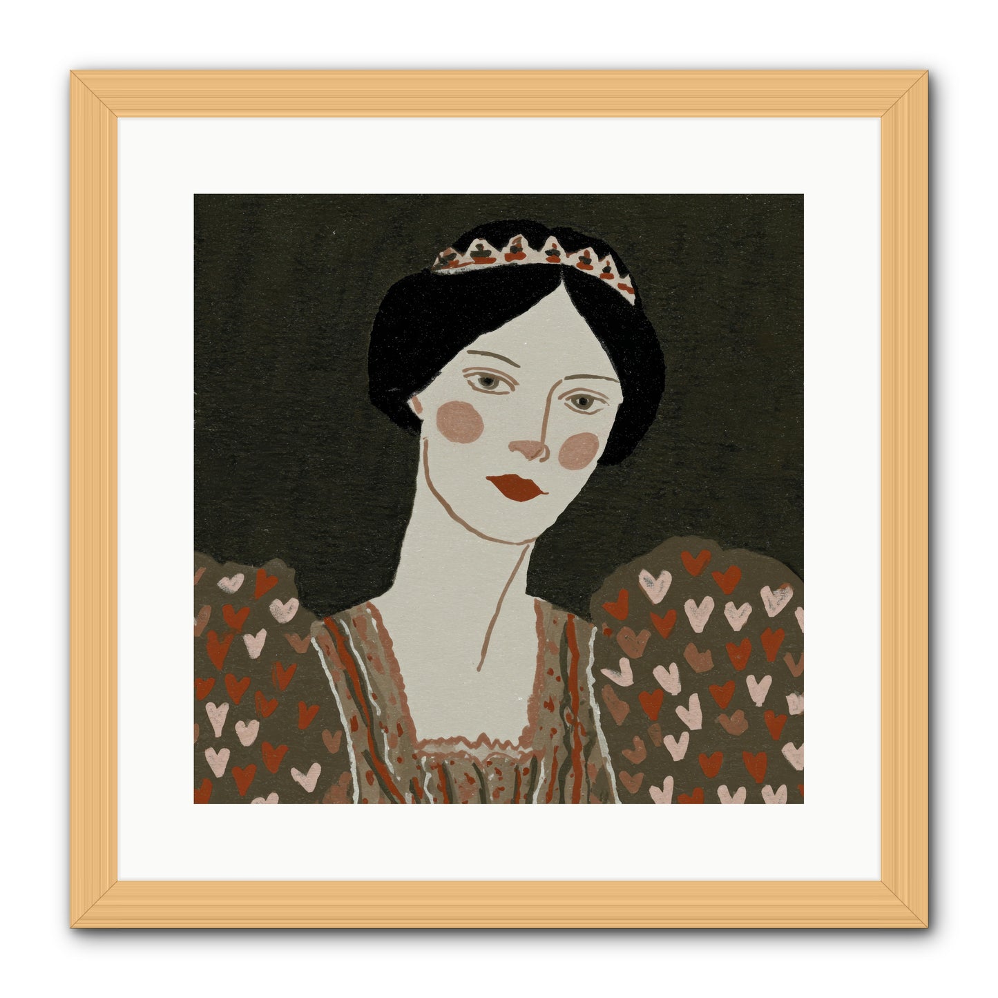 Between Desire And Devotion -- Framed Print - Natural 16x16