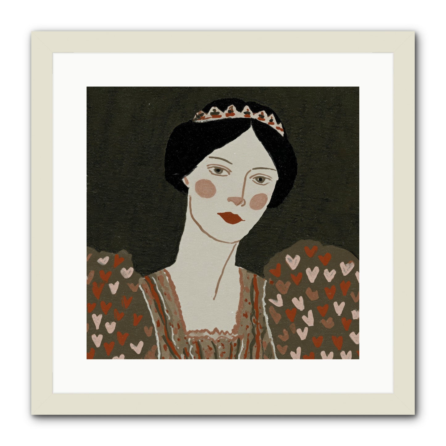 Between Desire And Devotion -- Framed Print - White 16x16
