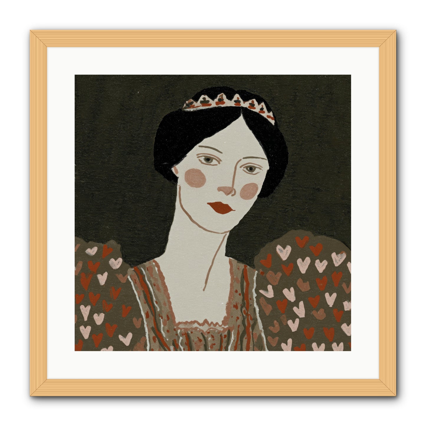 Between Desire And Devotion -- Framed Print - Natural 20x20