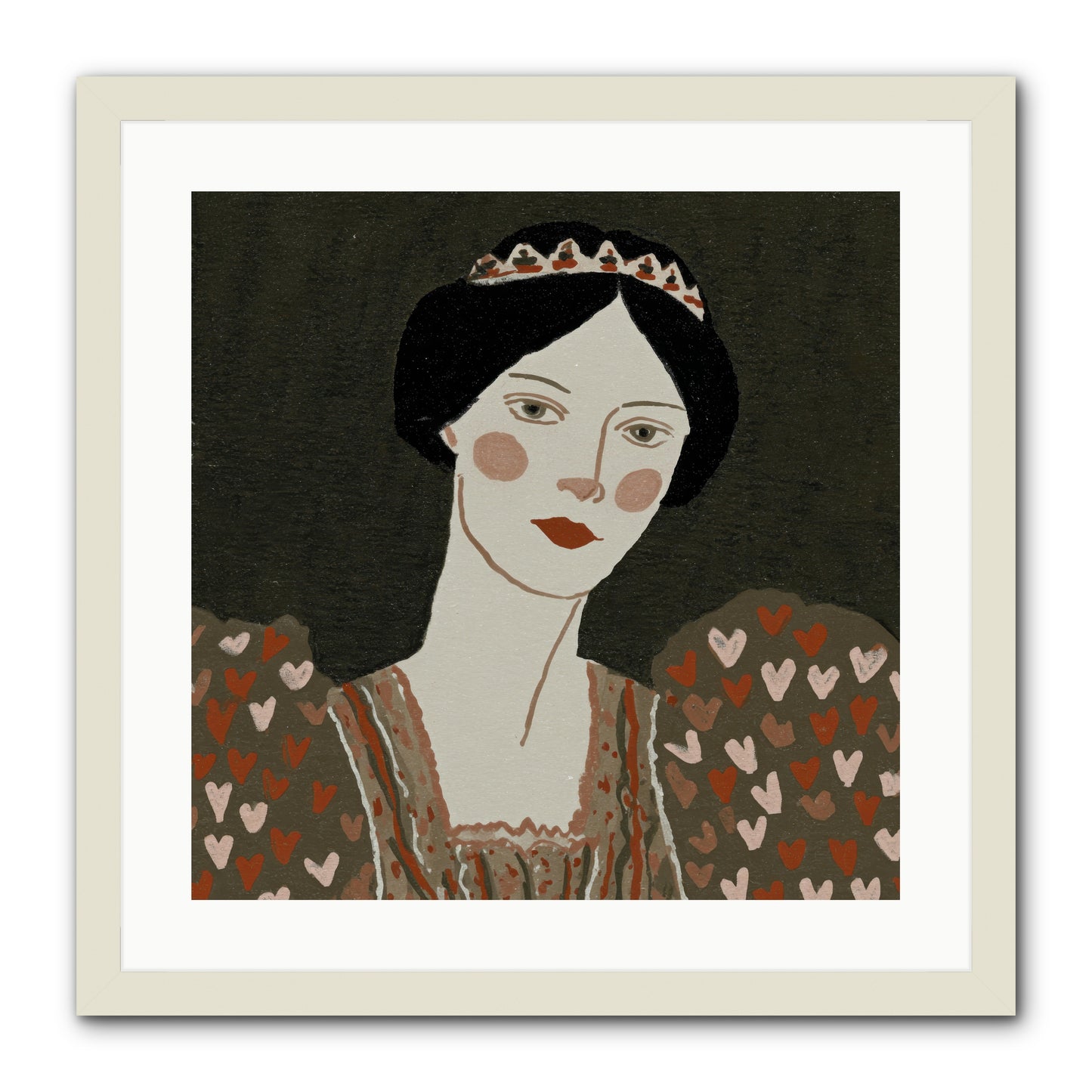 Between Desire And Devotion -- Framed Print - White 20x20